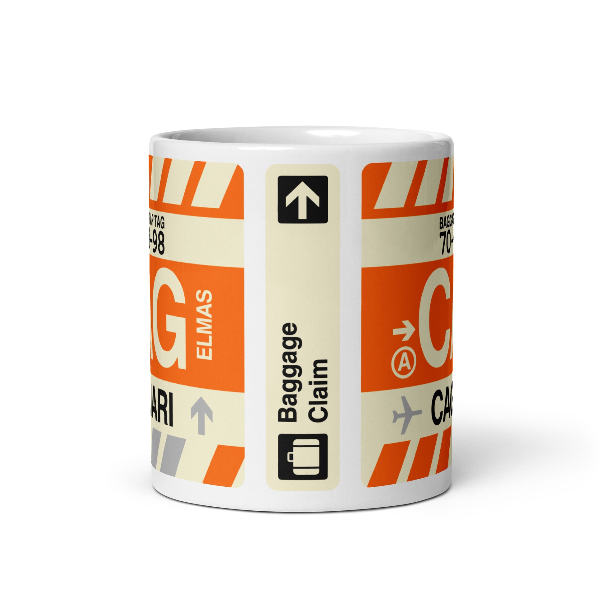 Travel-Themed Coffee Mug • CAG Cagliari • YHM Designs - Image 02