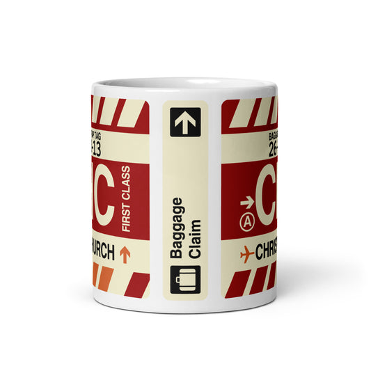 Travel-Themed Coffee Mug • CHC Christchurch • YHM Designs - Image 02