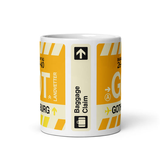Travel Gift Coffee Mug • GOT Gothenburg Souvenir • YHM Designs - Image 02