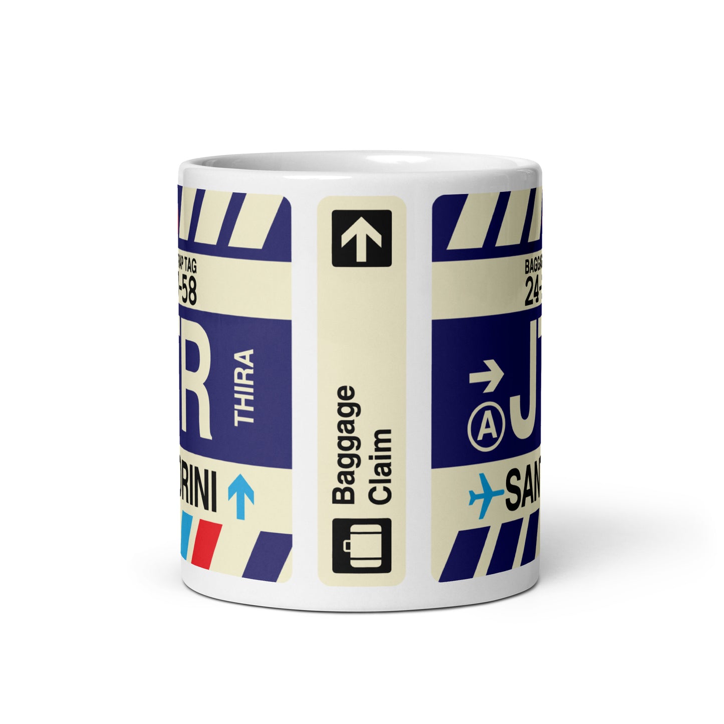 Travel-Themed Coffee Mug • JTR Santorini • YHM Designs - Image 02