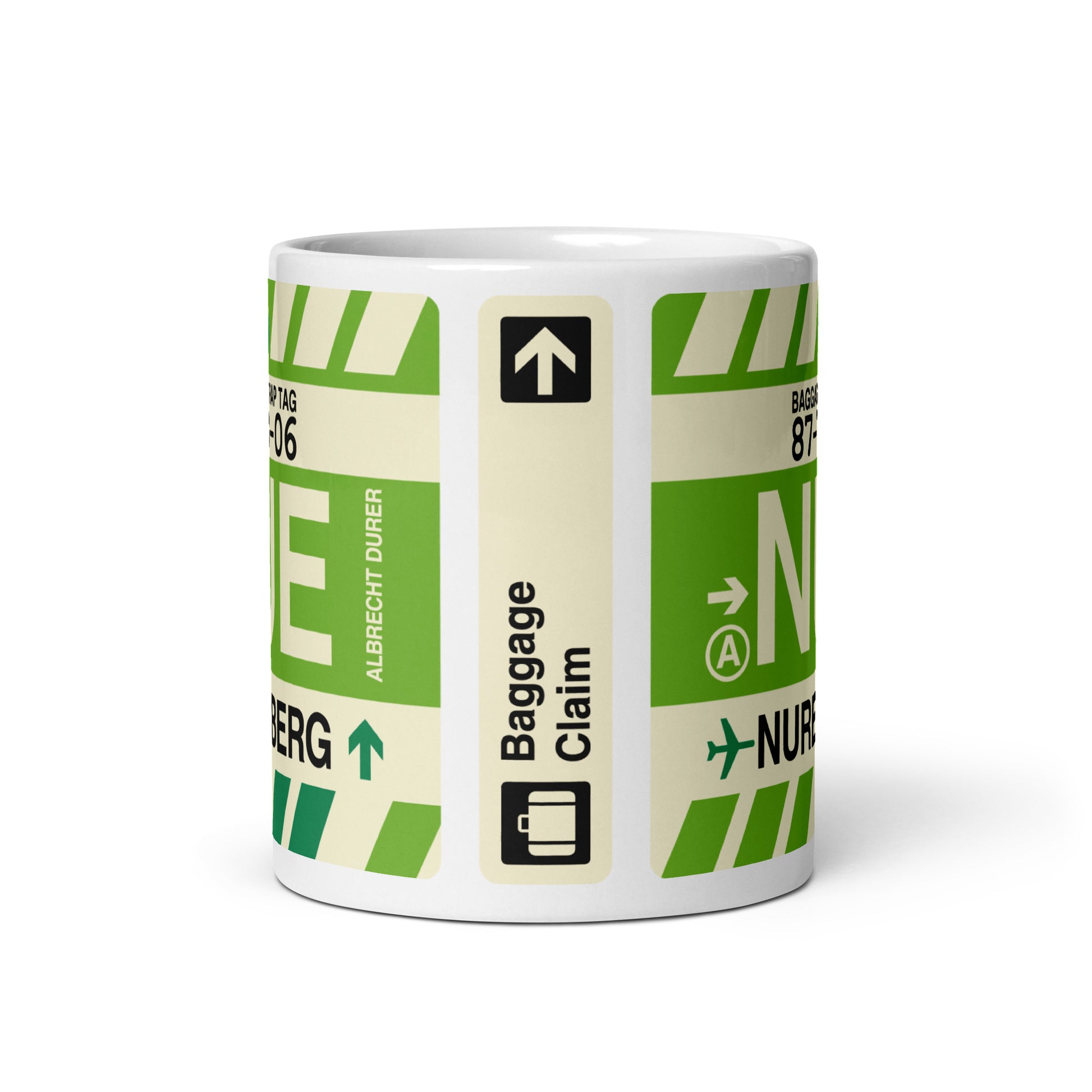 Travel-Themed Coffee Mug • NUE Nuremberg • YHM Designs - Image 02