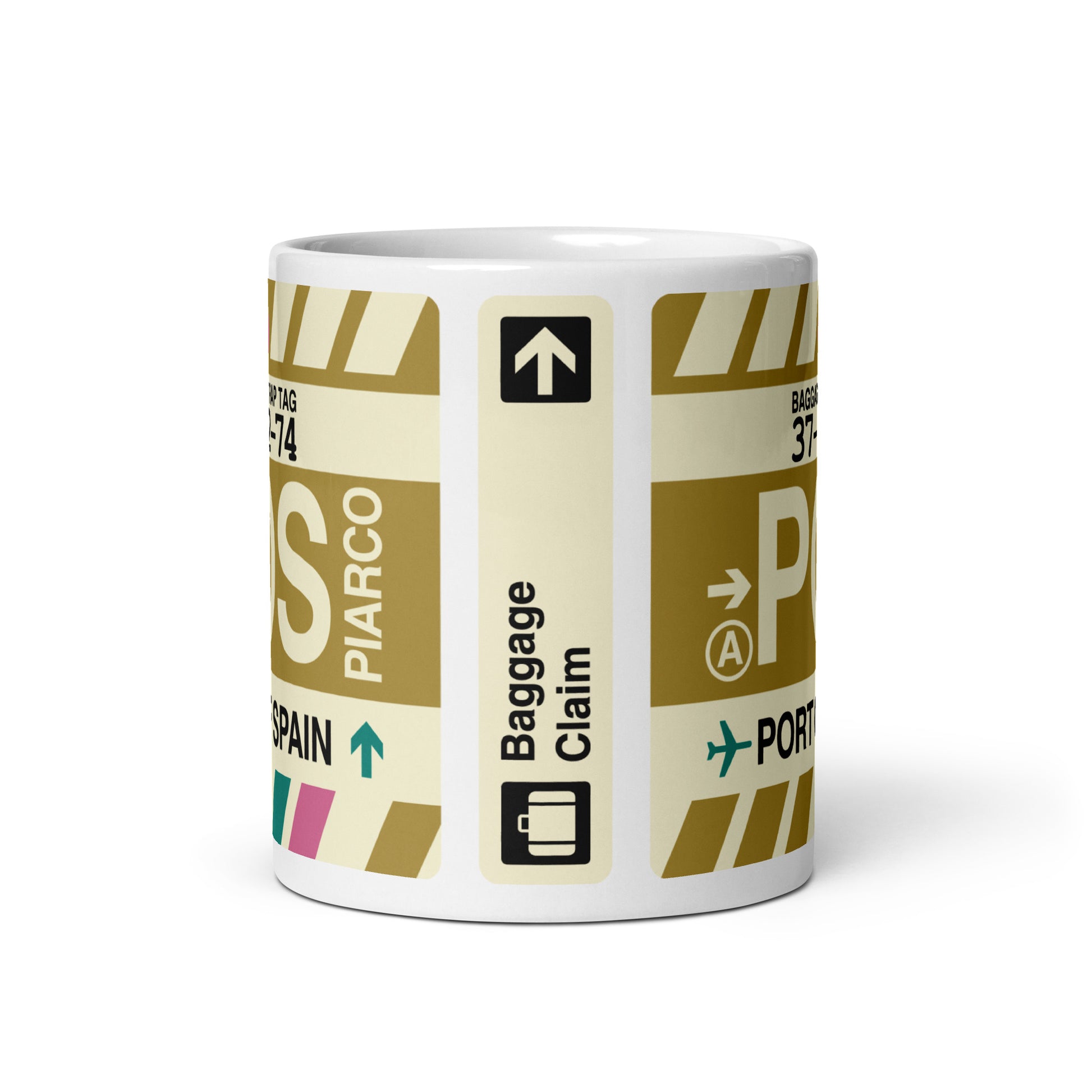 Travel-Themed Coffee Mug • POS Port of Spain • YHM Designs - Image 02