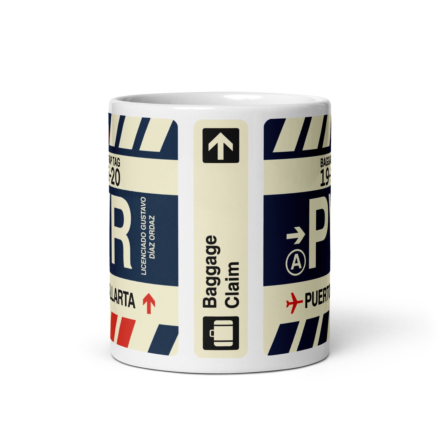 Travel-Themed Coffee Mug • PVR Puerto Vallarta • YHM Designs - Image 02