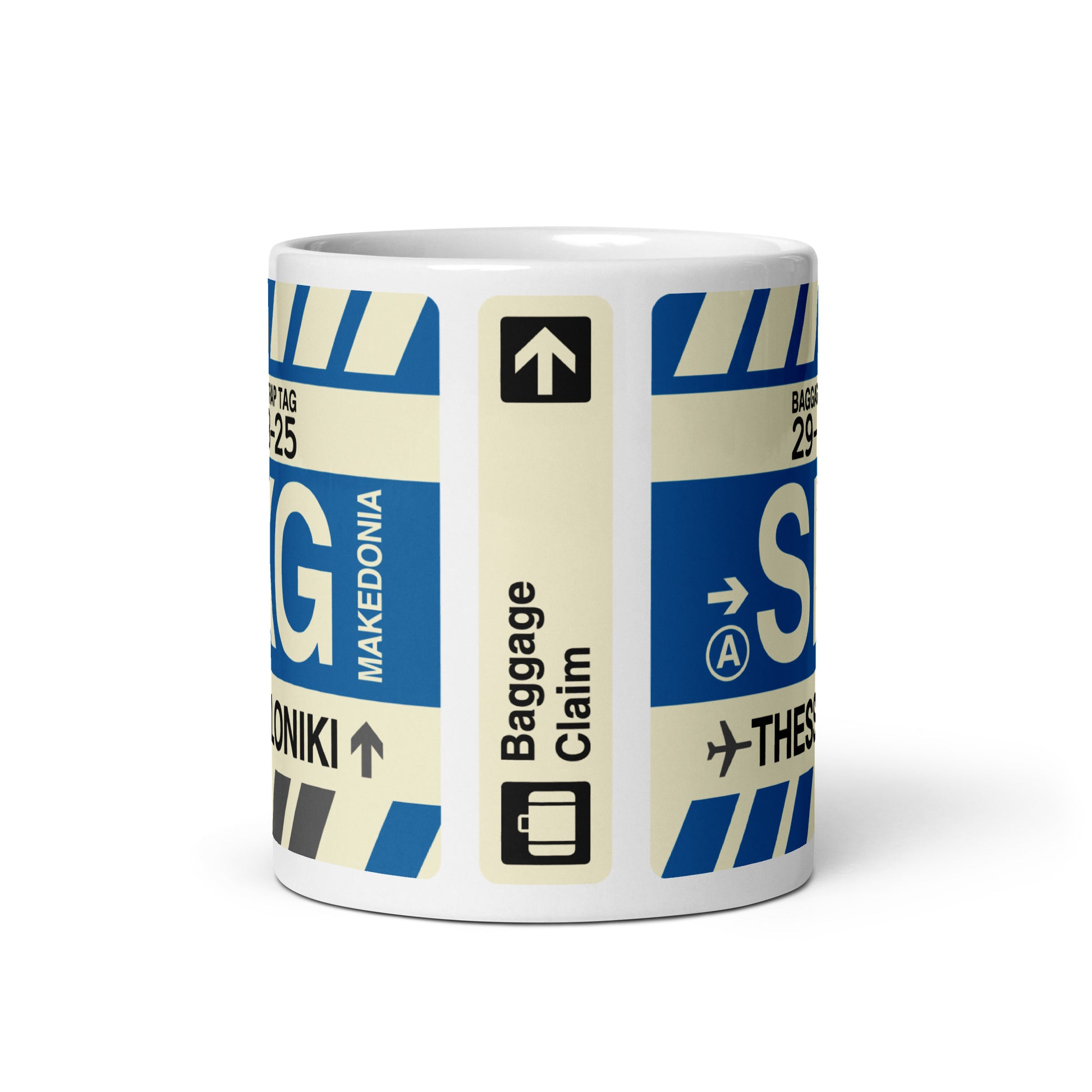Travel-Themed Coffee Mug • SKG Thessaloniki • YHM Designs - Image 02