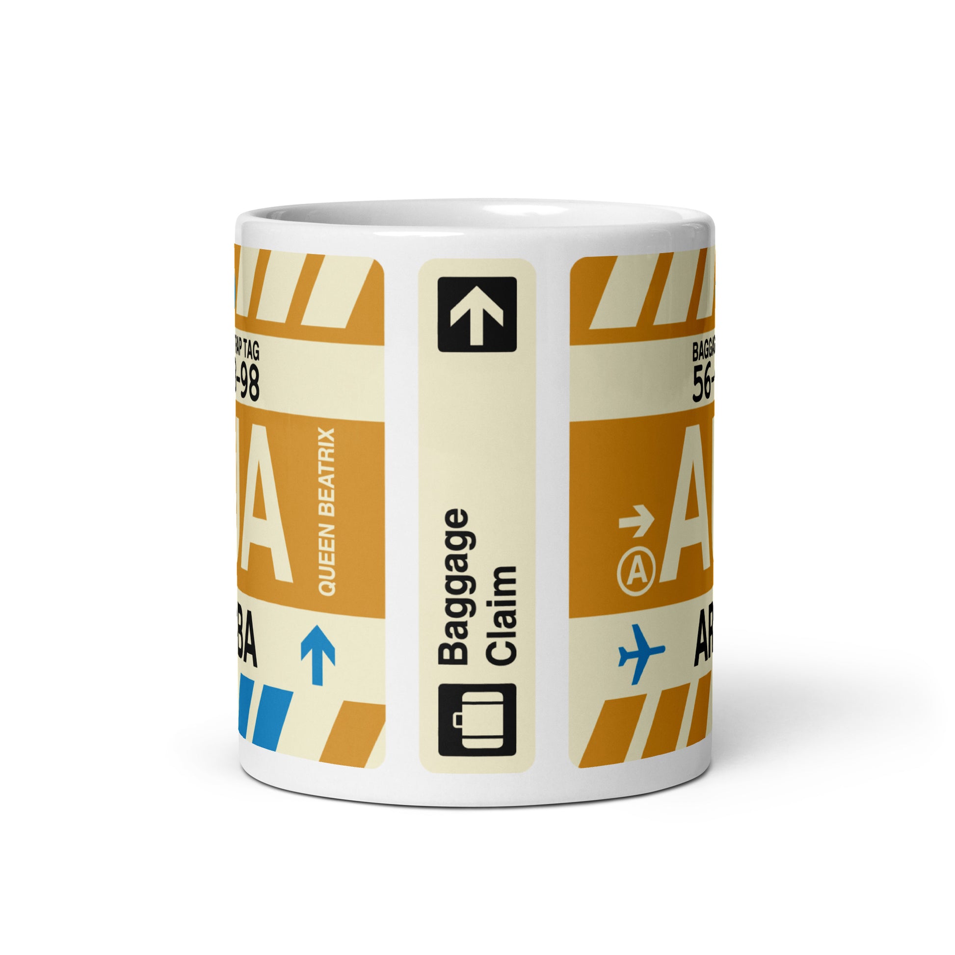 Travel-Themed Coffee Mug • AUA Aruba • YHM Designs - Image 02