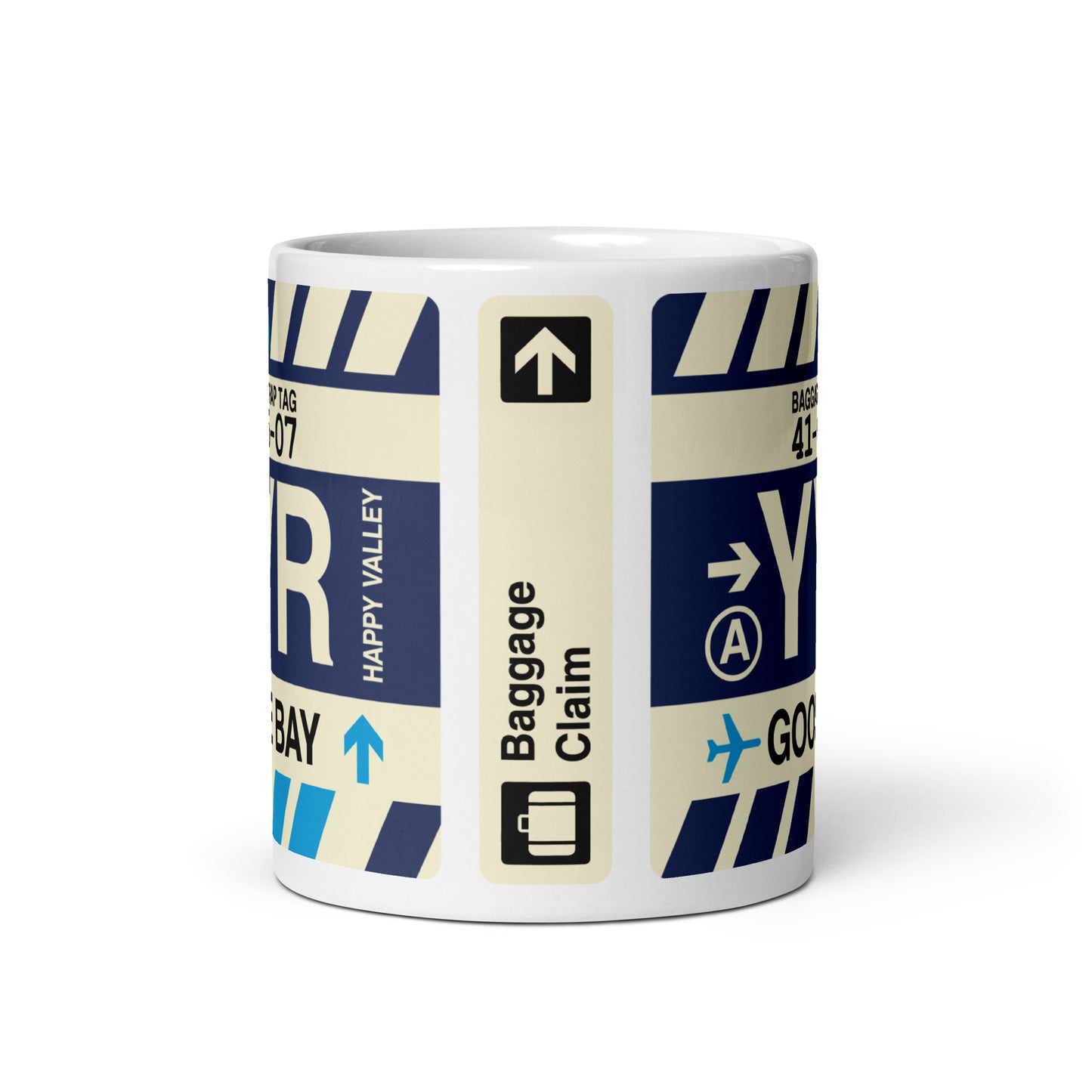 Travel-Themed Coffee Mug • YYR Goose Bay • YHM Designs - Image 02