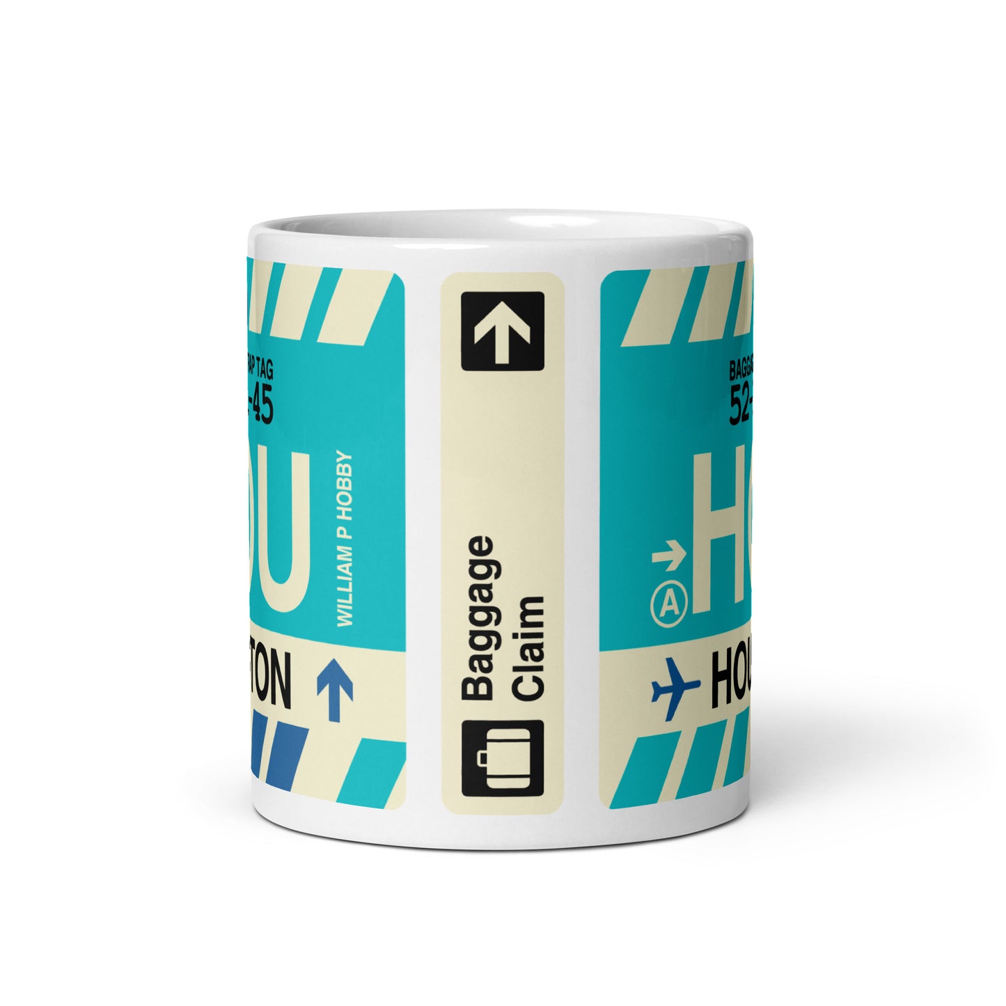 Travel-Themed Coffee Mug • HOU Houston • YHM Designs - Image 02