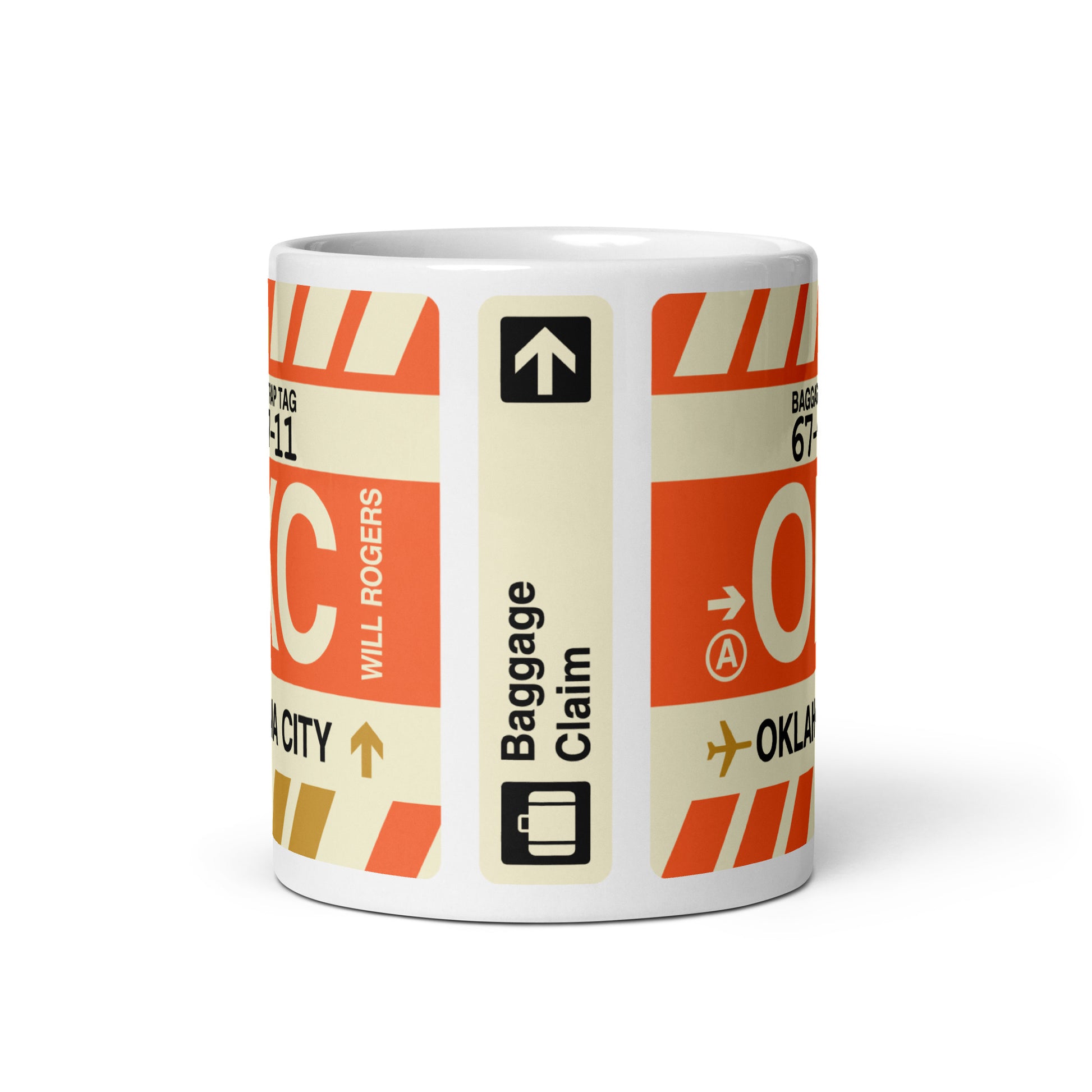 Travel-Themed Coffee Mug • OKC Oklahoma City • YHM Designs - Image 02