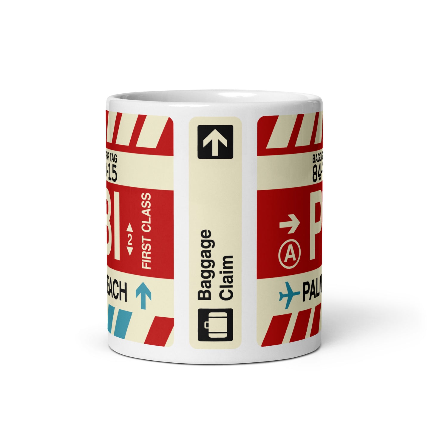 Travel-Themed Coffee Mug • PBI Palm Beach • YHM Designs - Image 02