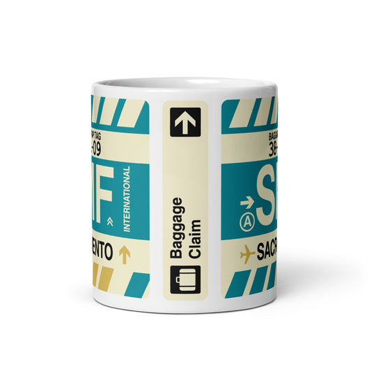 Travel Gift Coffee Mug • SMF Sacramento • YHM Designs - Image 02
