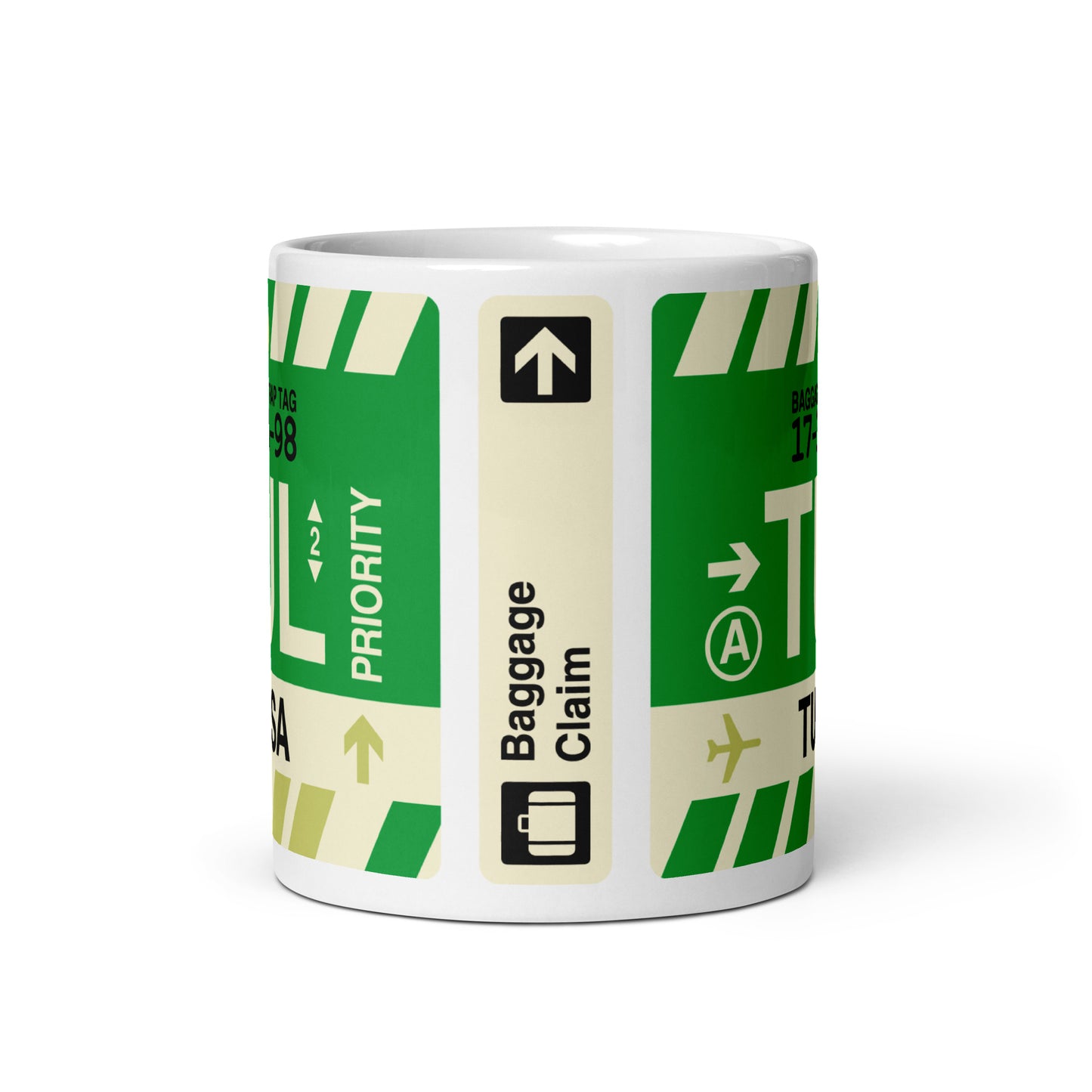 Travel-Themed Coffee Mug • TUL Tulsa • YHM Designs - Image 02