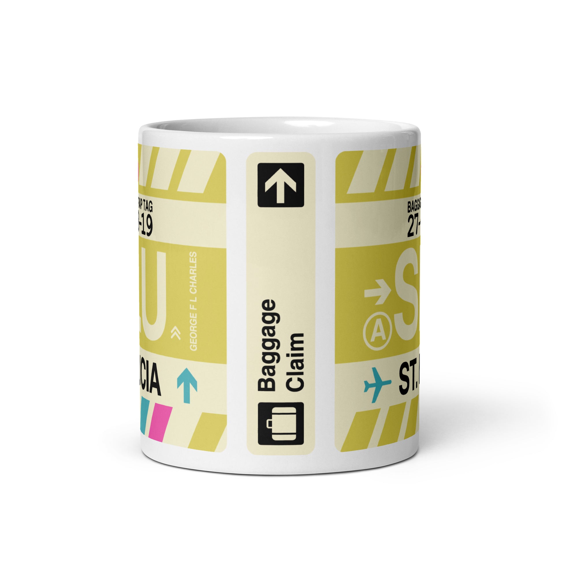 Travel Gift Coffee Mug • SLU St. Lucia Souvenir • YHM Designs - Image 02
