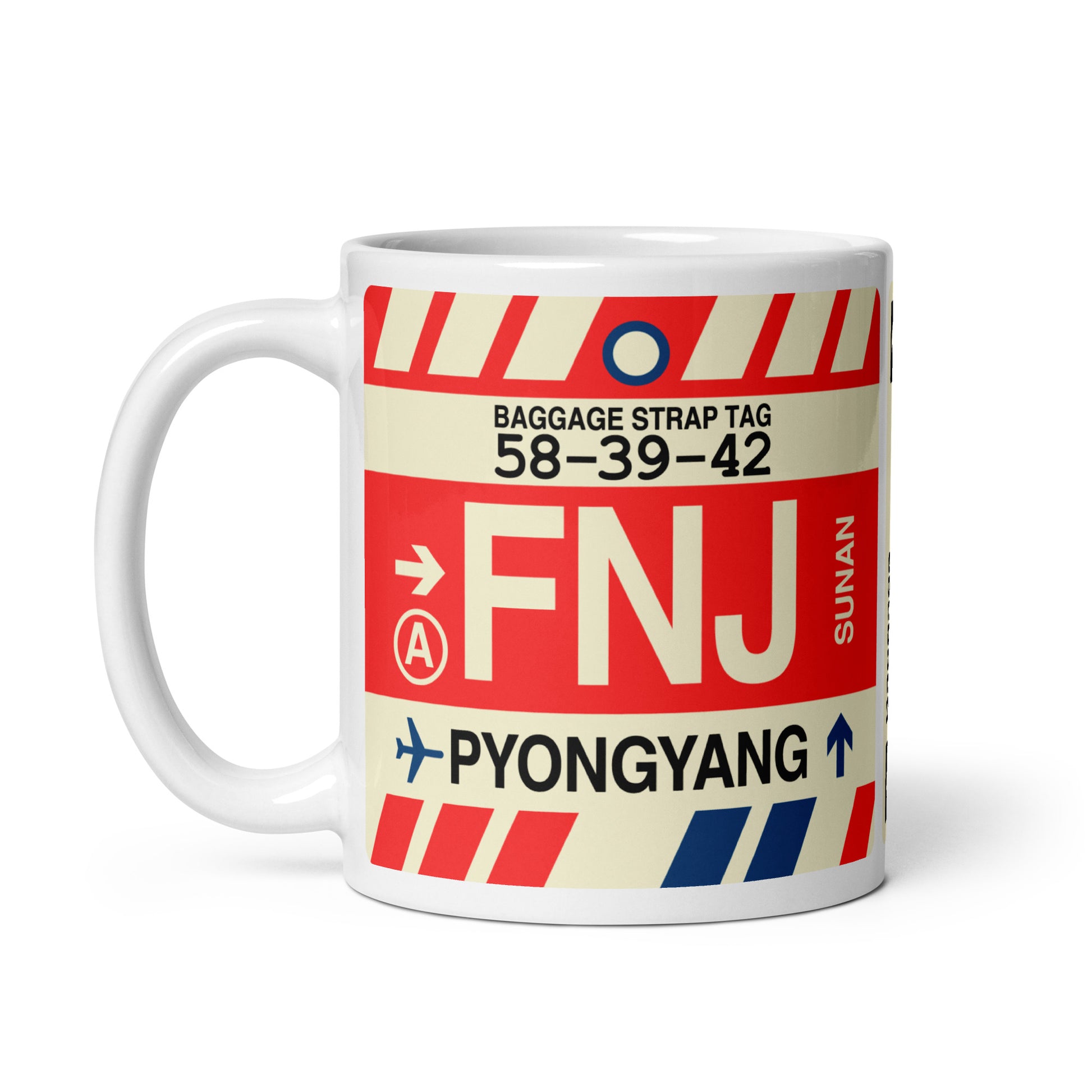Travel-Themed Coffee Mug • FNJ Pyongyang • YHM Designs - Image 03