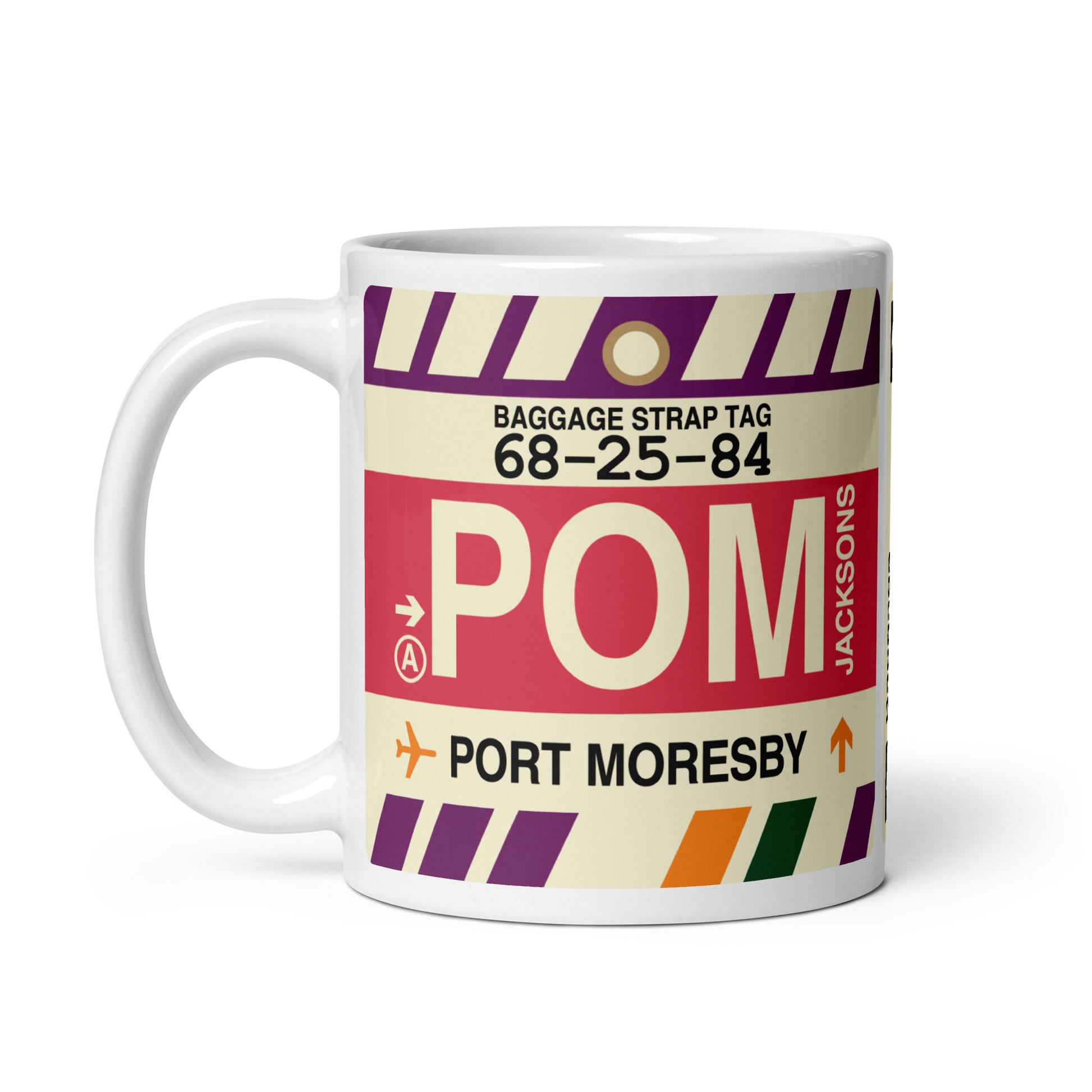 Travel-Themed Coffee Mug • POM Port Moresby • YHM Designs - Image 03