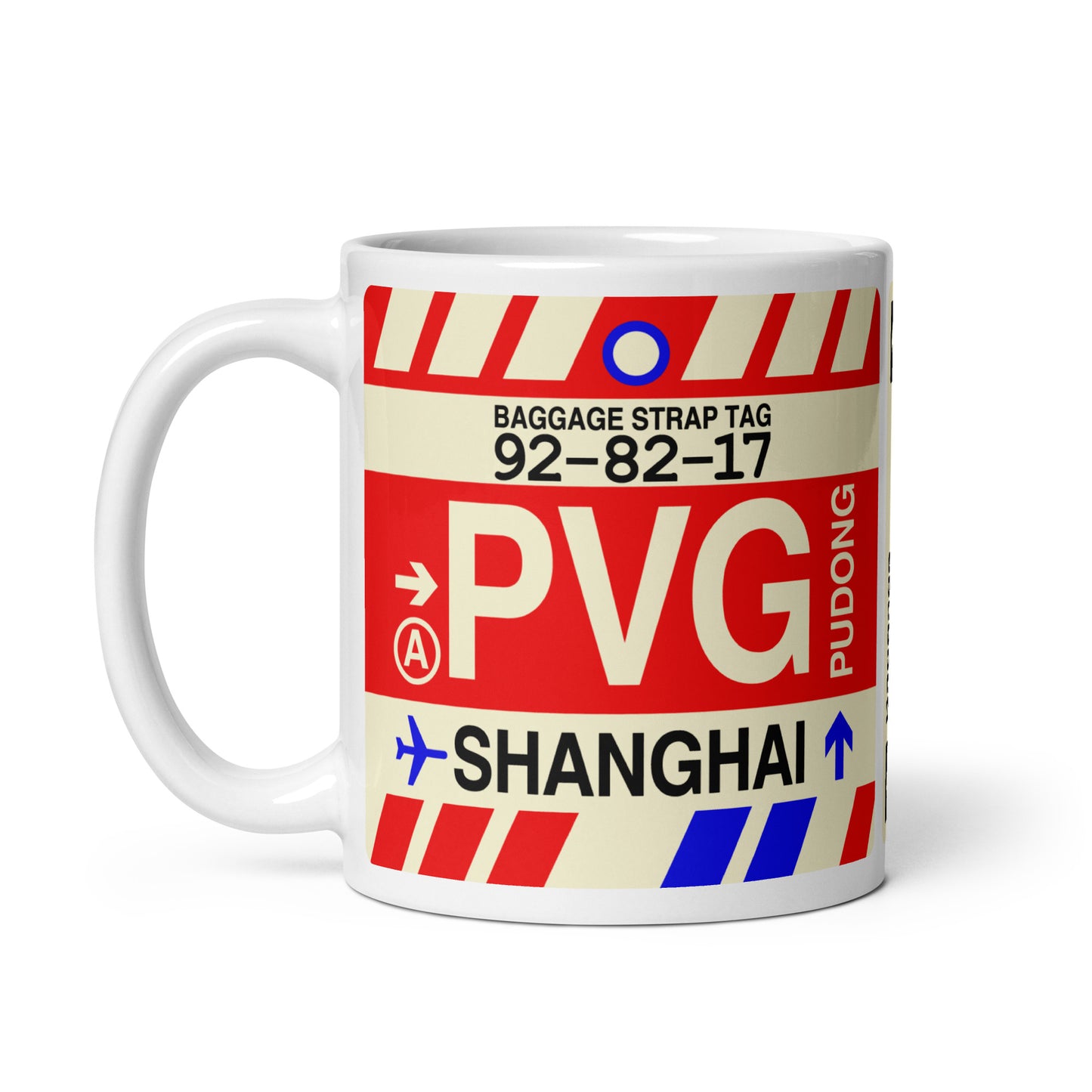 Travel-Themed Coffee Mug • PVG Shanghai • YHM Designs - Image 03