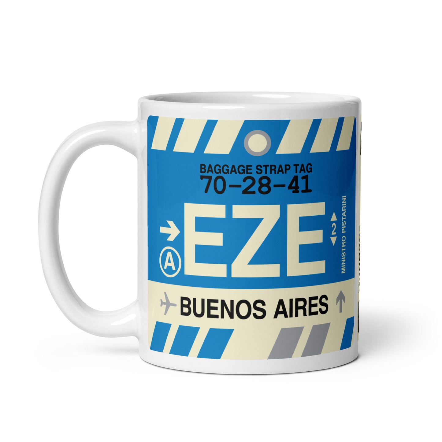 Travel-Themed Coffee Mug • EZE Buenos Aires • YHM Designs - Image 03