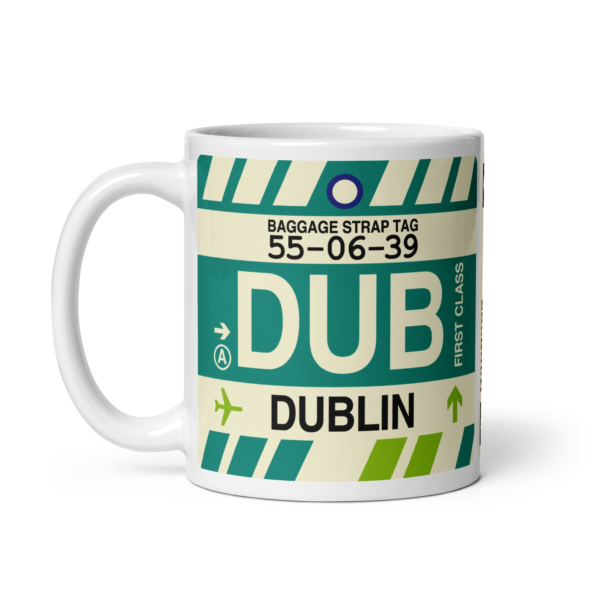 Travel-Themed Coffee Mug • DUB Dublin • YHM Designs - Image 03