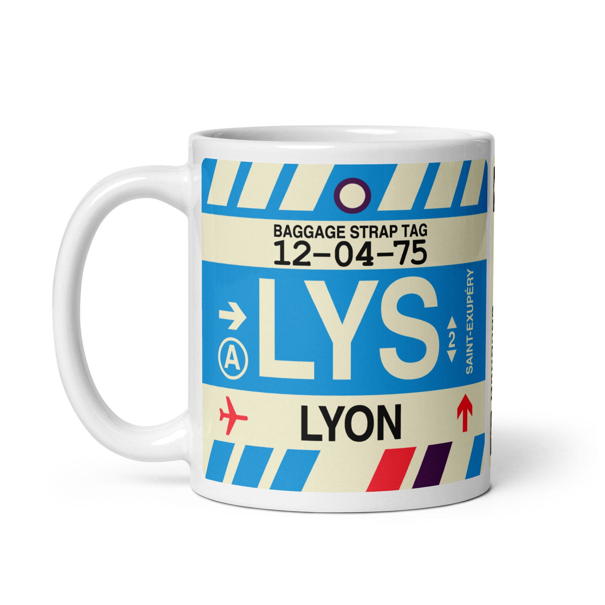 Travel-Themed Coffee Mug • LYS Lyon • YHM Designs - Image 03
