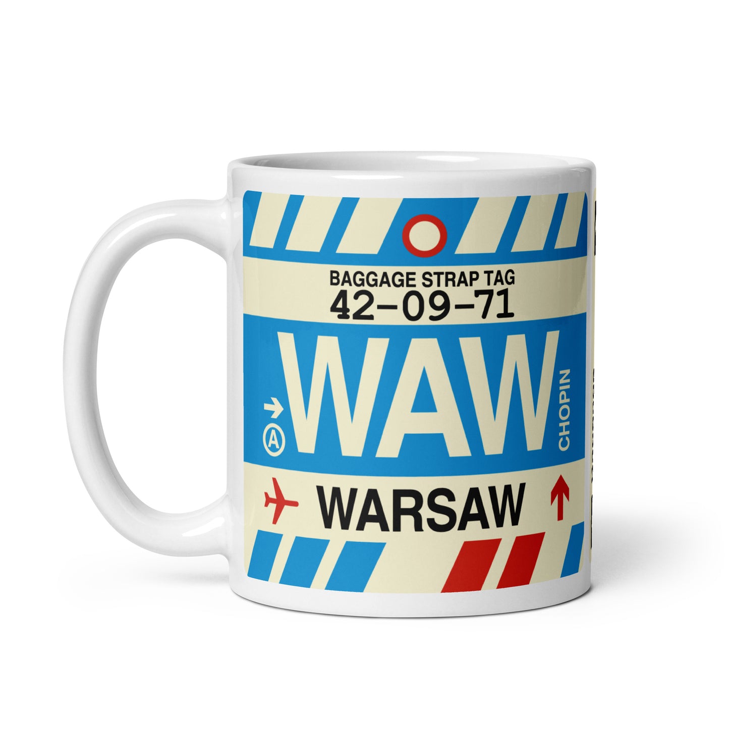 Travel-Themed Coffee Mug • WAW Warsaw • YHM Designs - Image 03