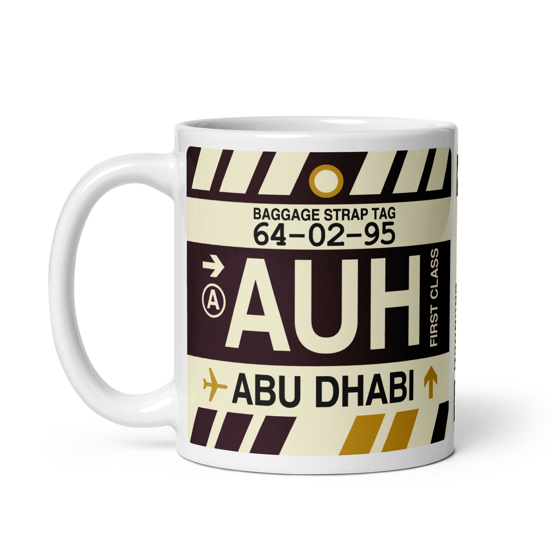 Travel Gift Coffee Mug • AUH Abu Dhabi • YHM Designs - Image 03