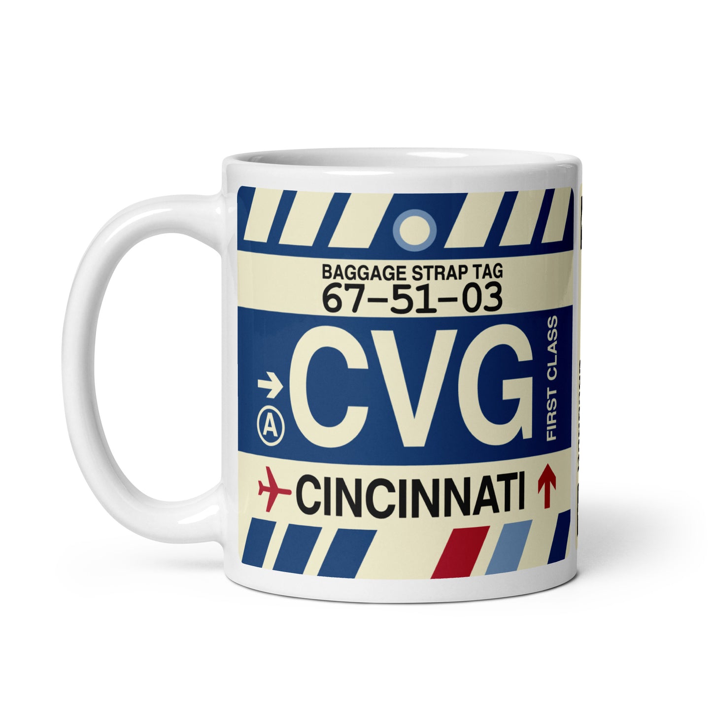 Travel Gift Coffee Mug • CVG Cincinnati Souvenir • YHM Designs - Image 03