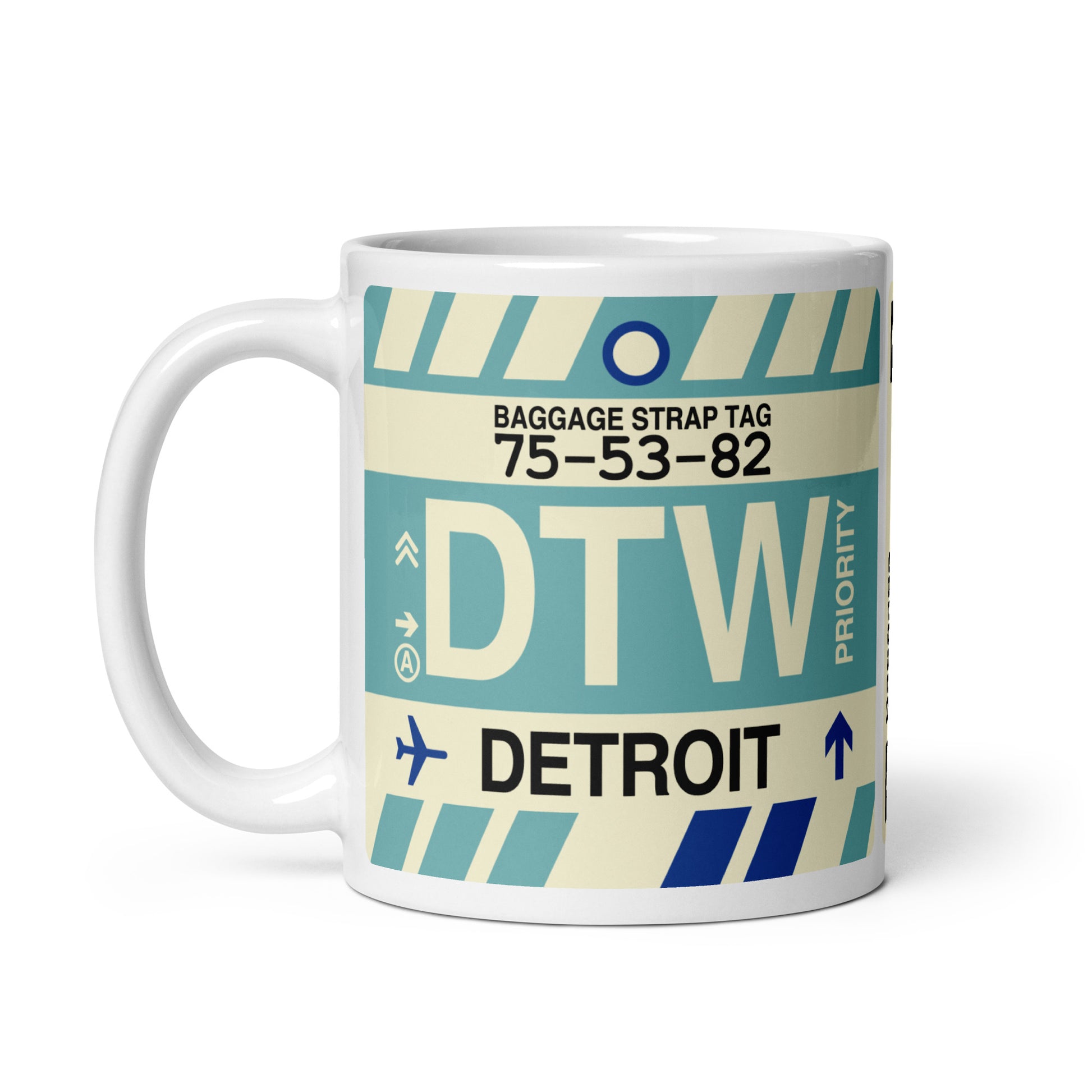 Travel Gift Coffee Mug • DTW Detroit • YHM Designs - Image 03