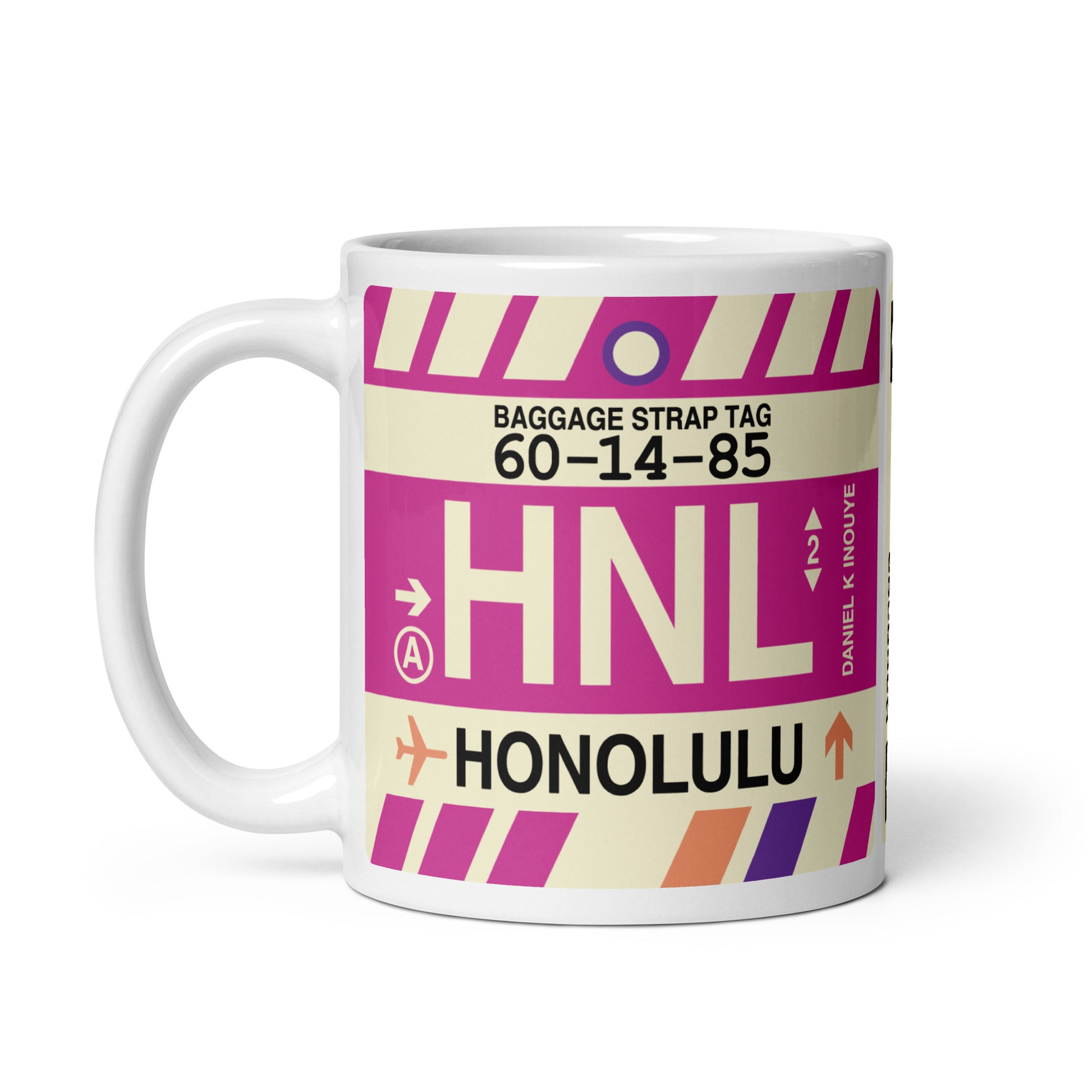 Travel-Themed Coffee Mug • HNL Honolulu • YHM Designs - Image 03