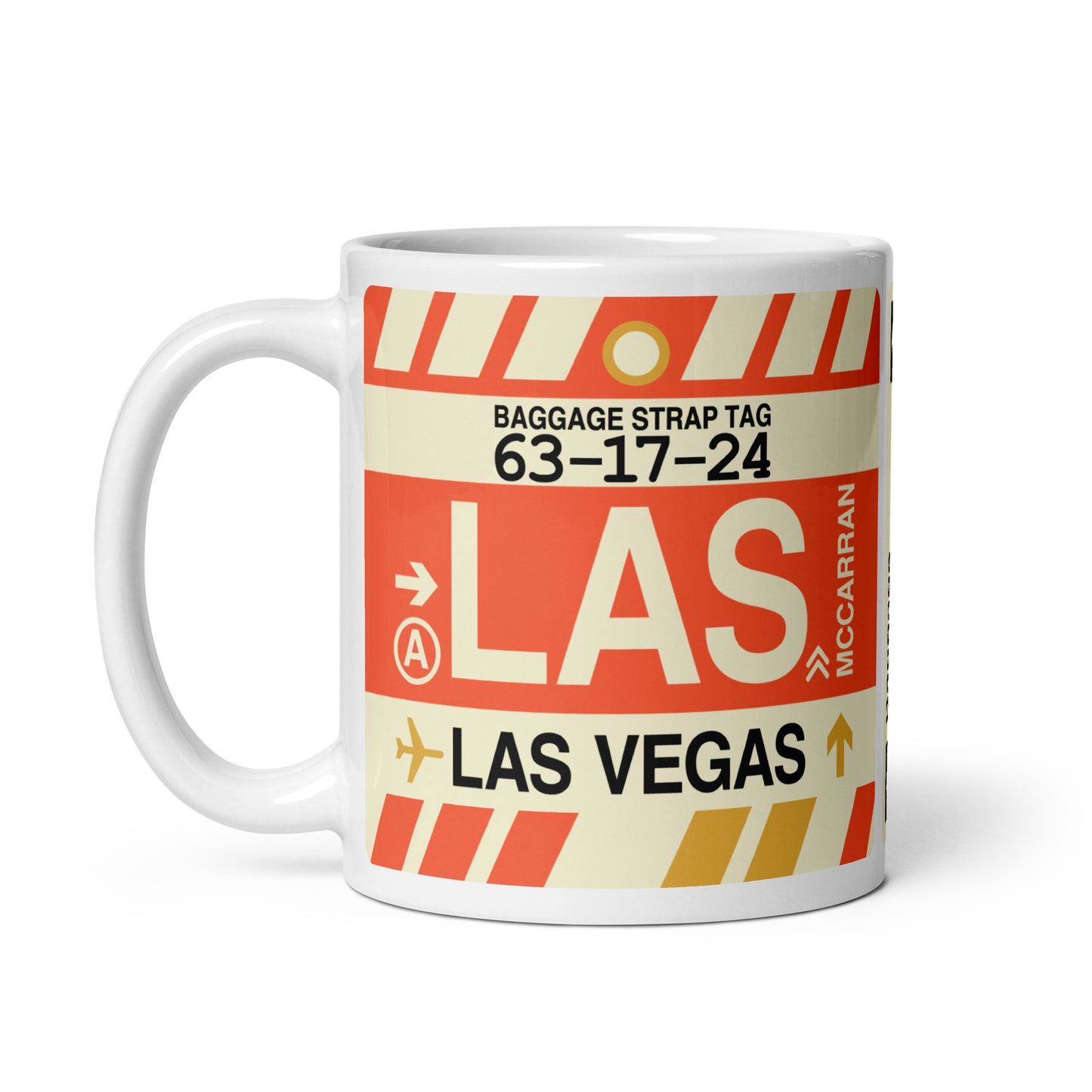 Travel Gift Coffee Mug • LAS Las Vegas • YHM Designs - Image 03