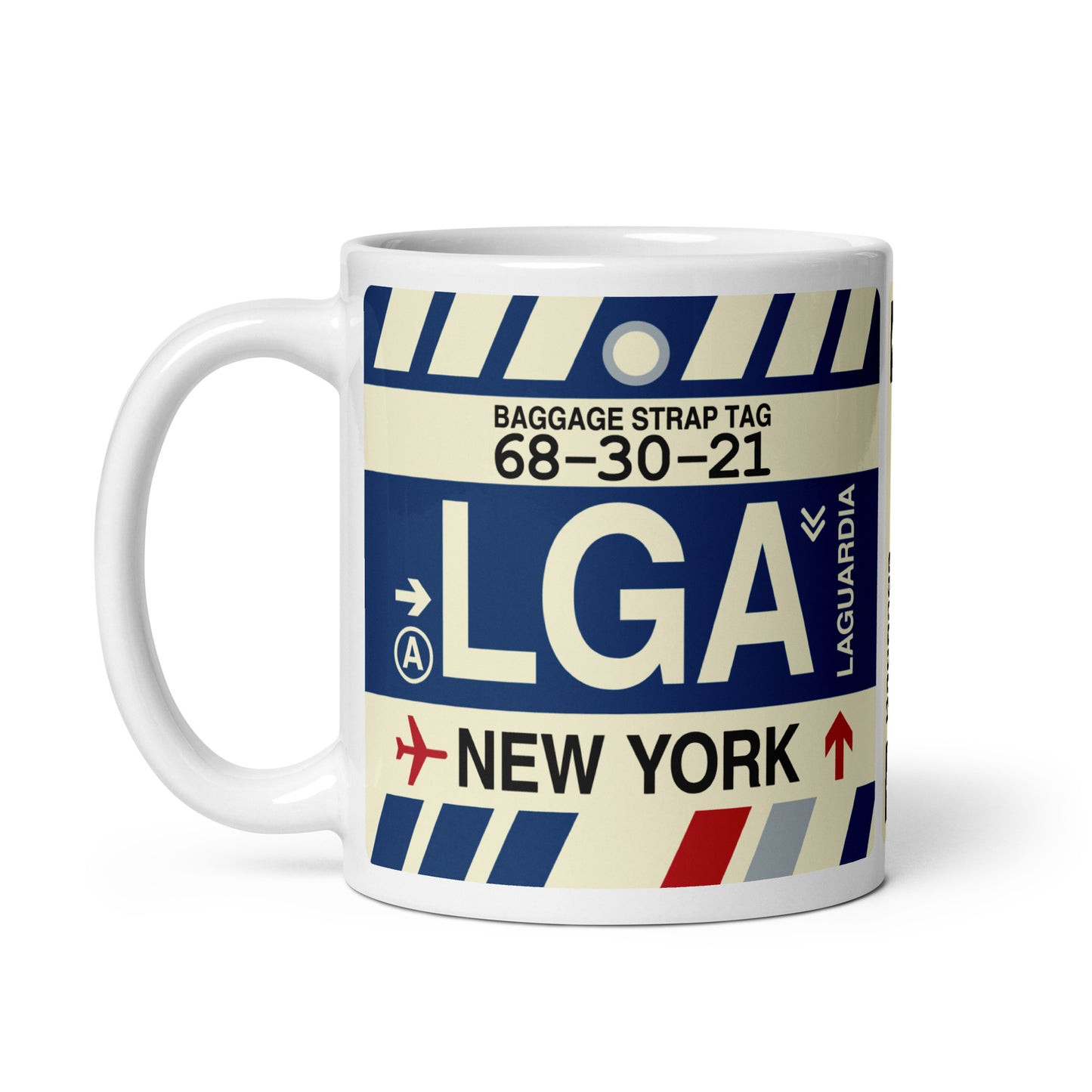 Travel-Themed Coffee Mug • LGA New York City • YHM Designs - Image 03