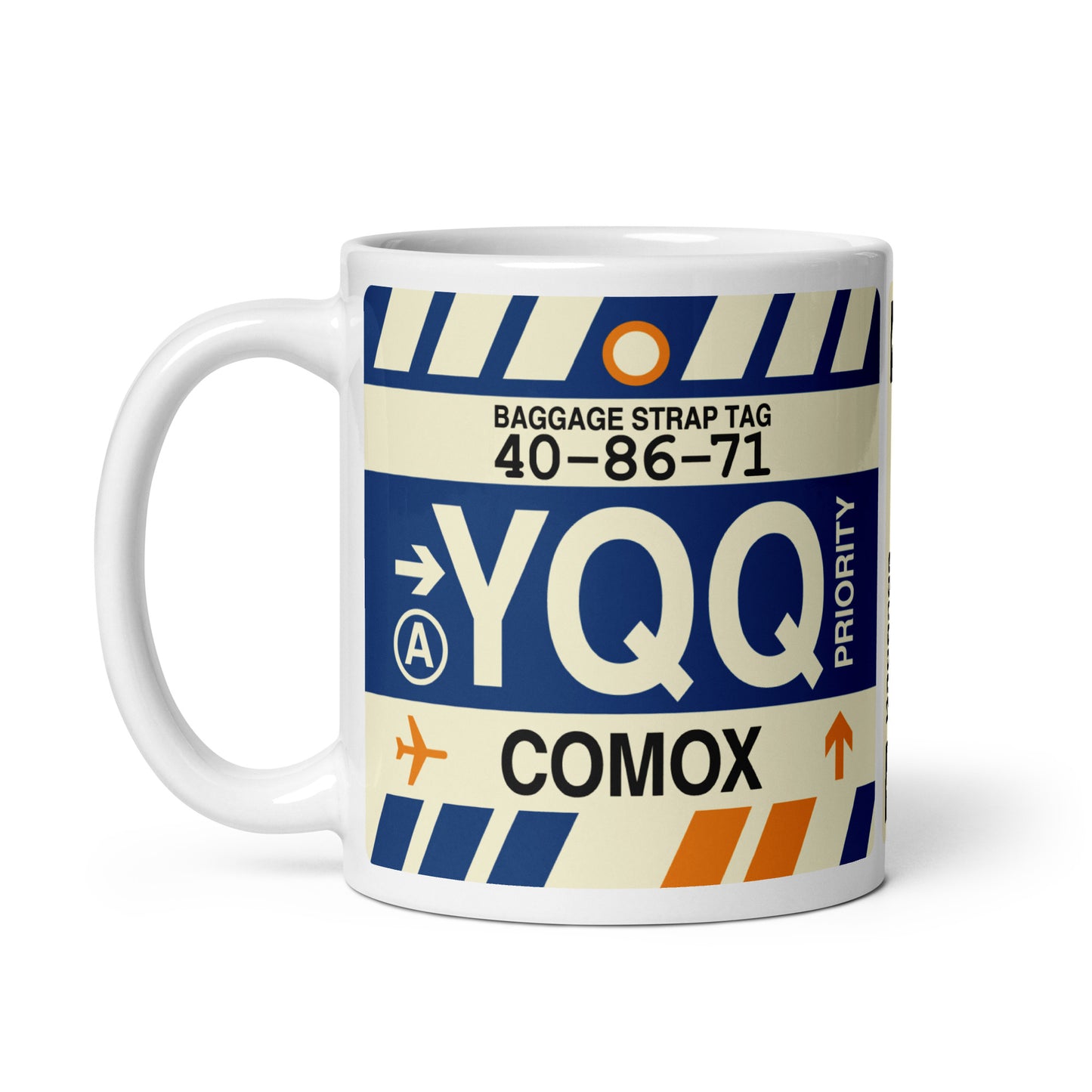 Travel-Themed Coffee Mug • YQQ Comox • YHM Designs - Image 03