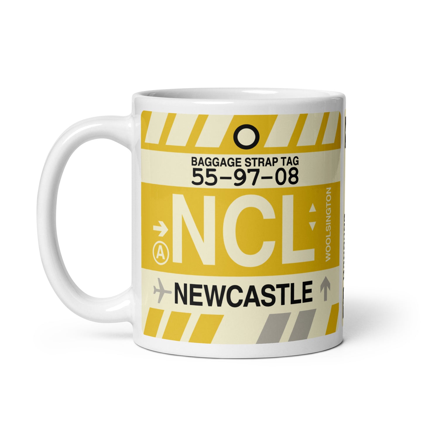 Travel-Themed Coffee Mug • NCL Newcastle • YHM Designs - Image 03