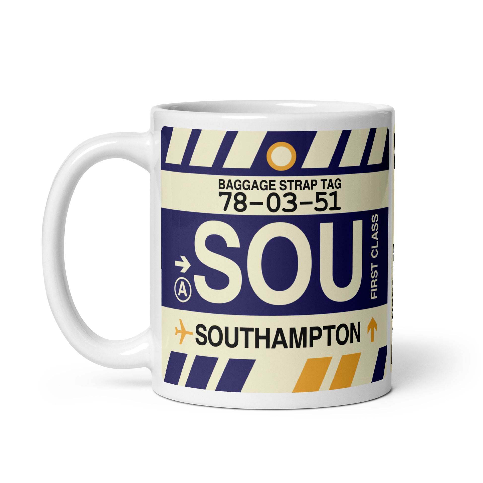 Travel-Themed Coffee Mug • SOU Southampton • YHM Designs - Image 03