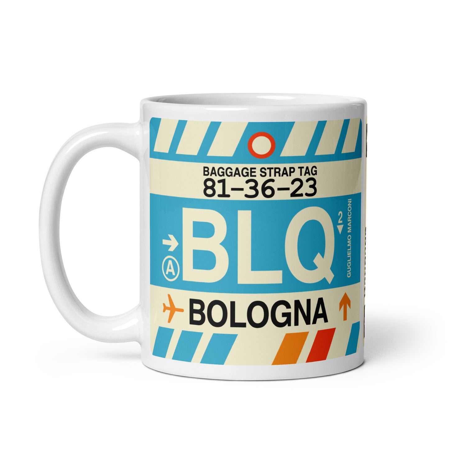 Travel-Themed Coffee Mug • BLQ Bologna • YHM Designs - Image 03