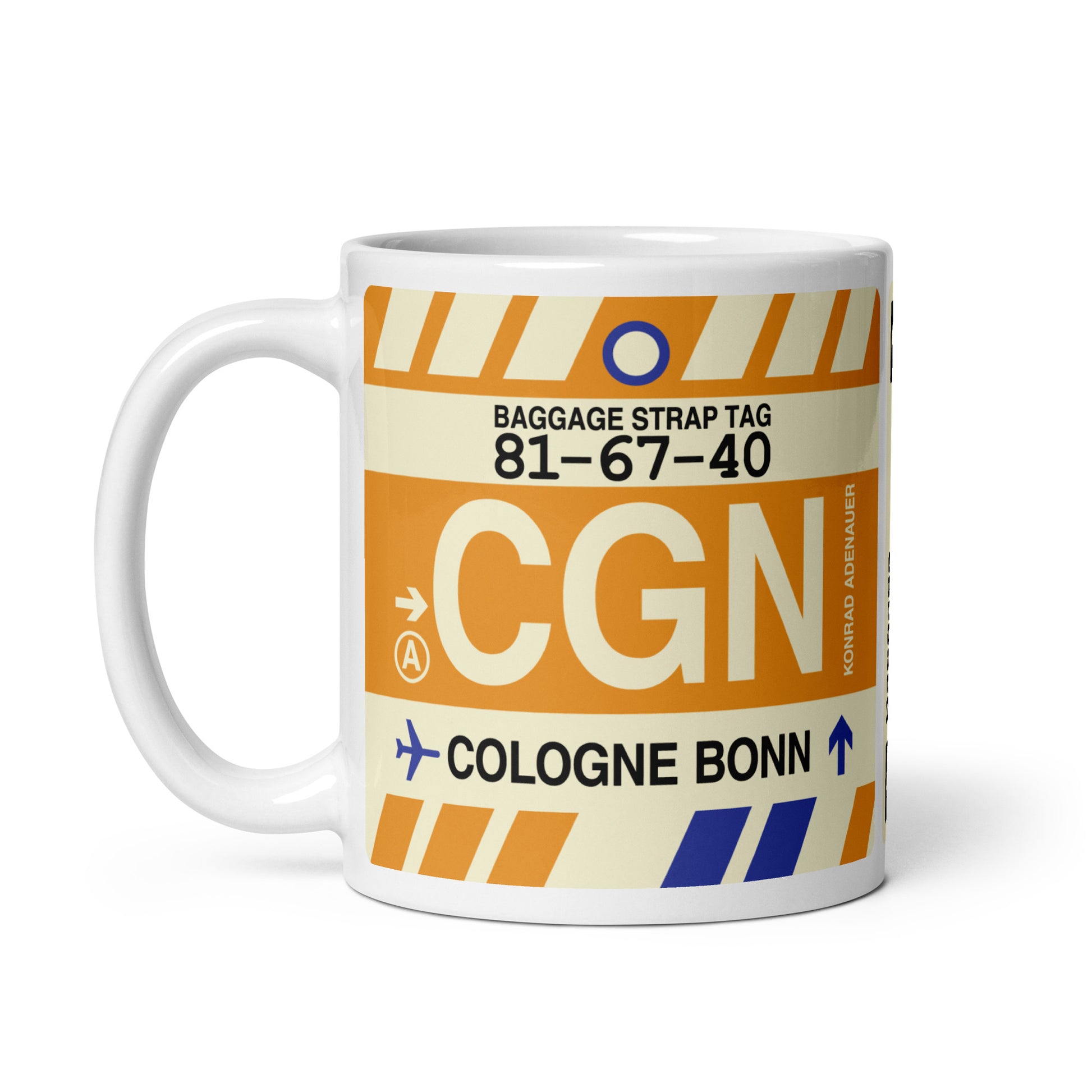 Travel Gift Coffee Mug • CGN Cologne-Bonn • YHM Designs - Image 03