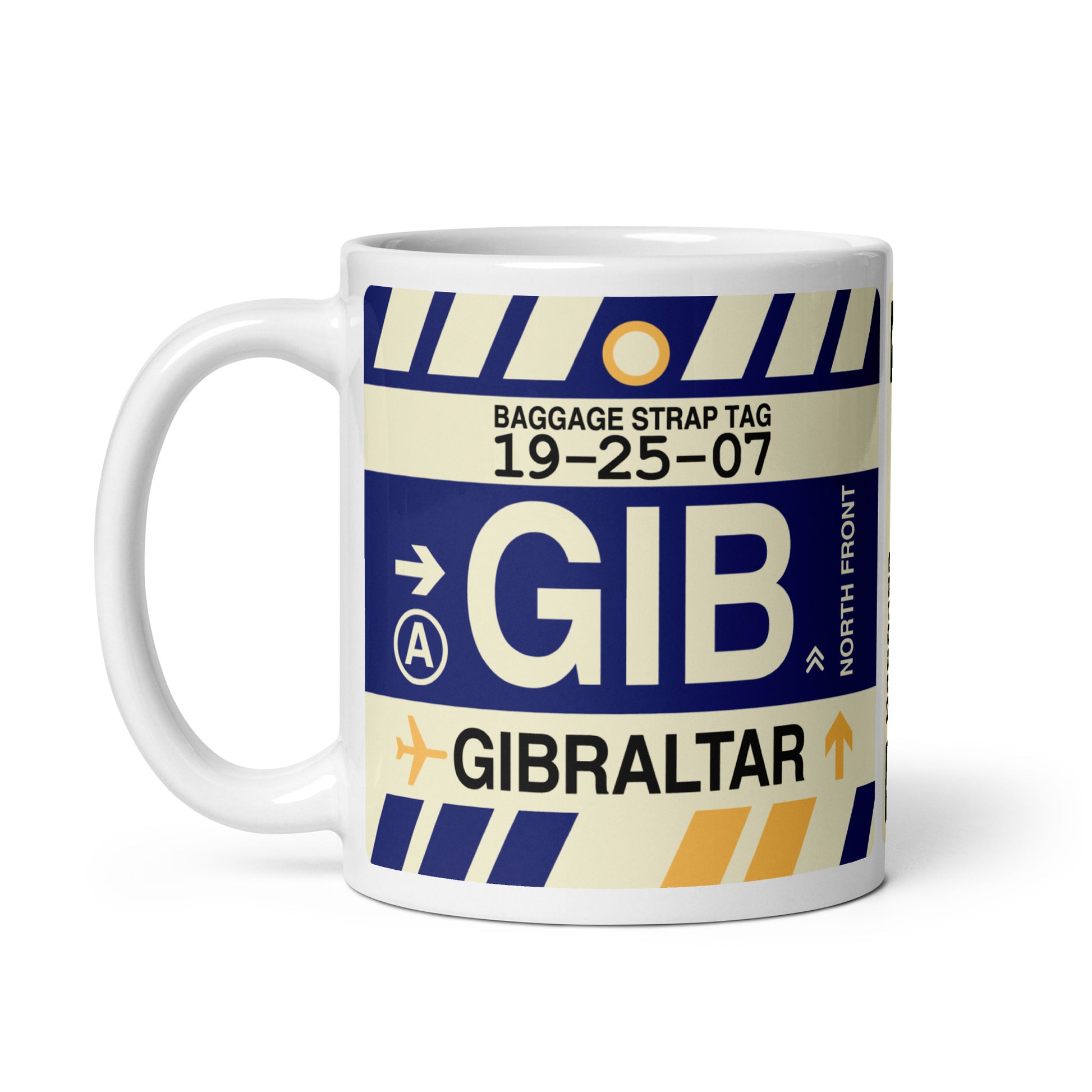 Travel-Themed Coffee Mug • GIB Gibraltar • YHM Designs - Image 03