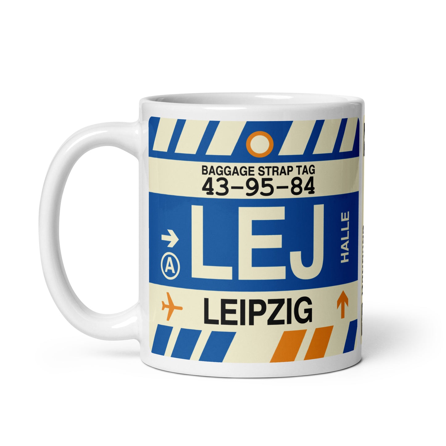 Travel-Themed Coffee Mug • LEJ Leipzig • YHM Designs - Image 03