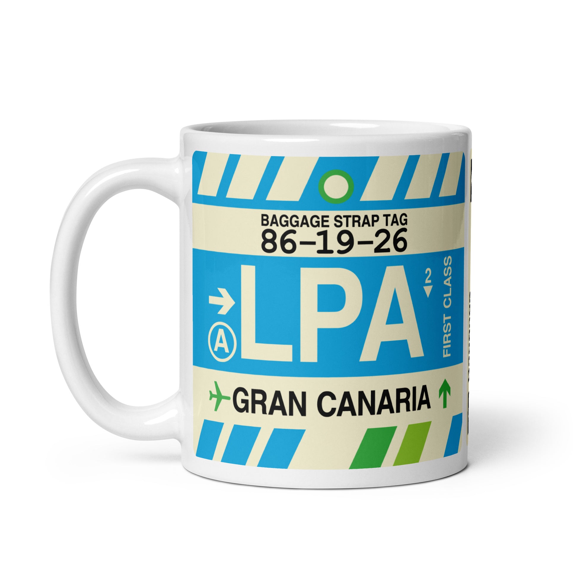 Travel-Themed Coffee Mug • LPA Gran Canaria • YHM Designs - Image 03