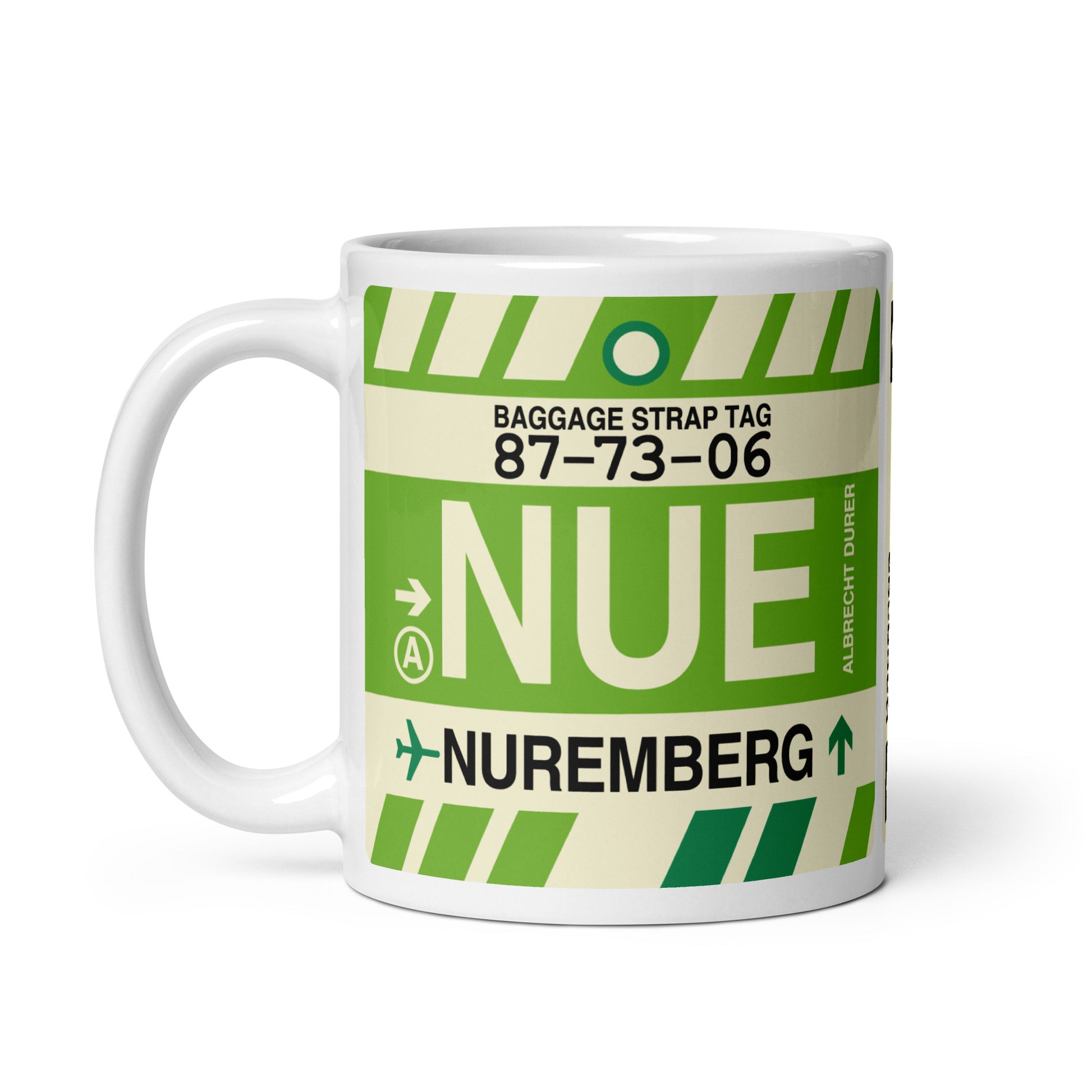 Travel-Themed Coffee Mug • NUE Nuremberg • YHM Designs - Image 03