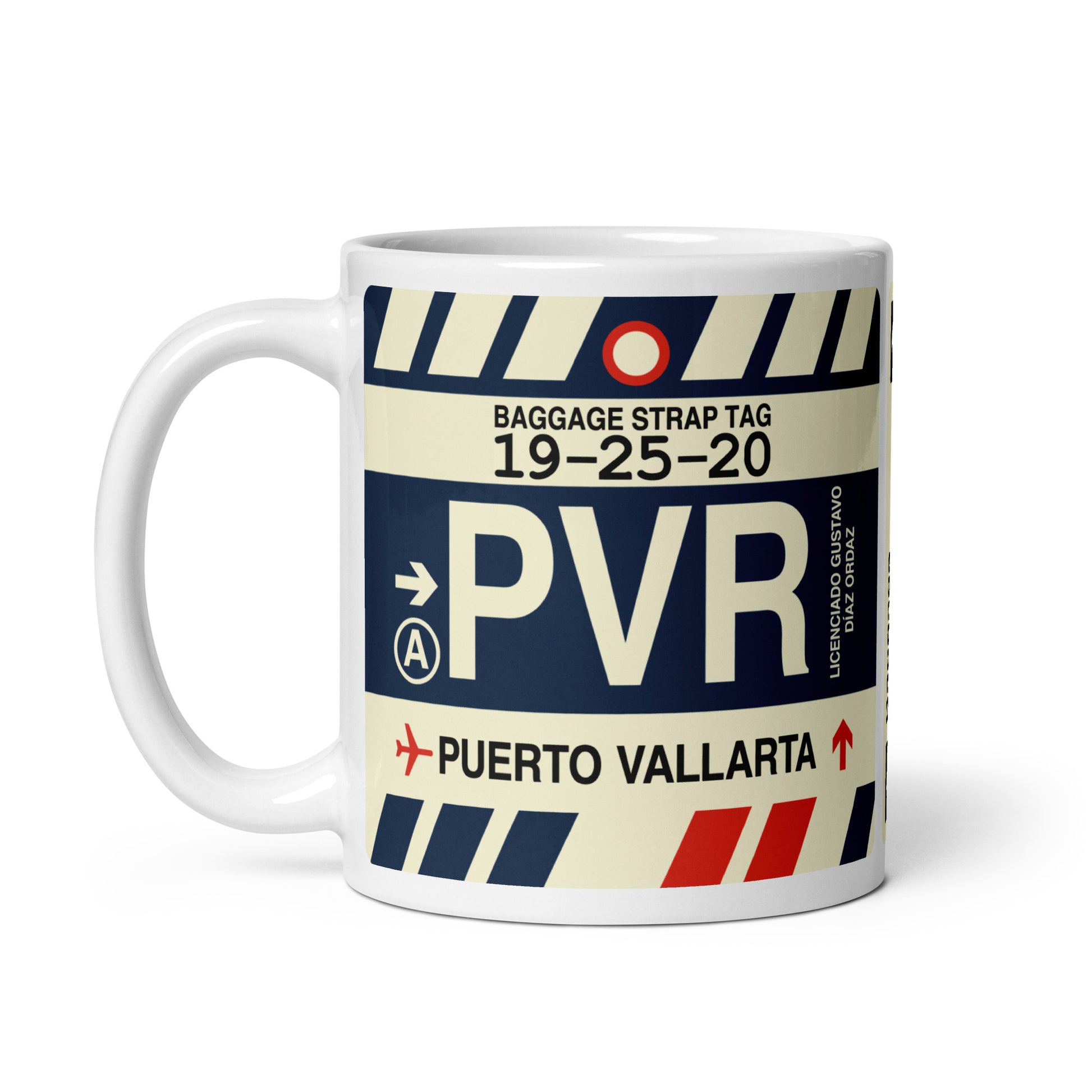 Travel-Themed Coffee Mug • PVR Puerto Vallarta • YHM Designs - Image 03