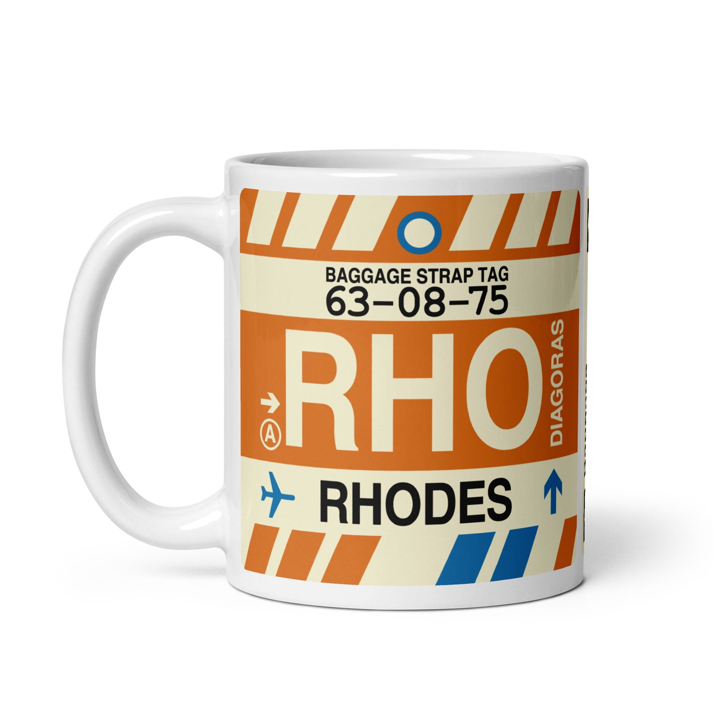 Travel-Themed Coffee Mug • RHO Rhodes • YHM Designs - Image 03