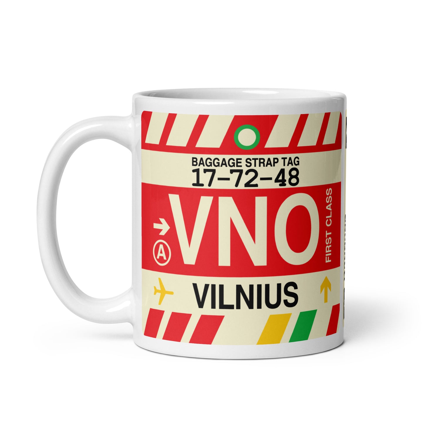 Travel-Themed Coffee Mug • VNO Vilnius • YHM Designs - Image 03
