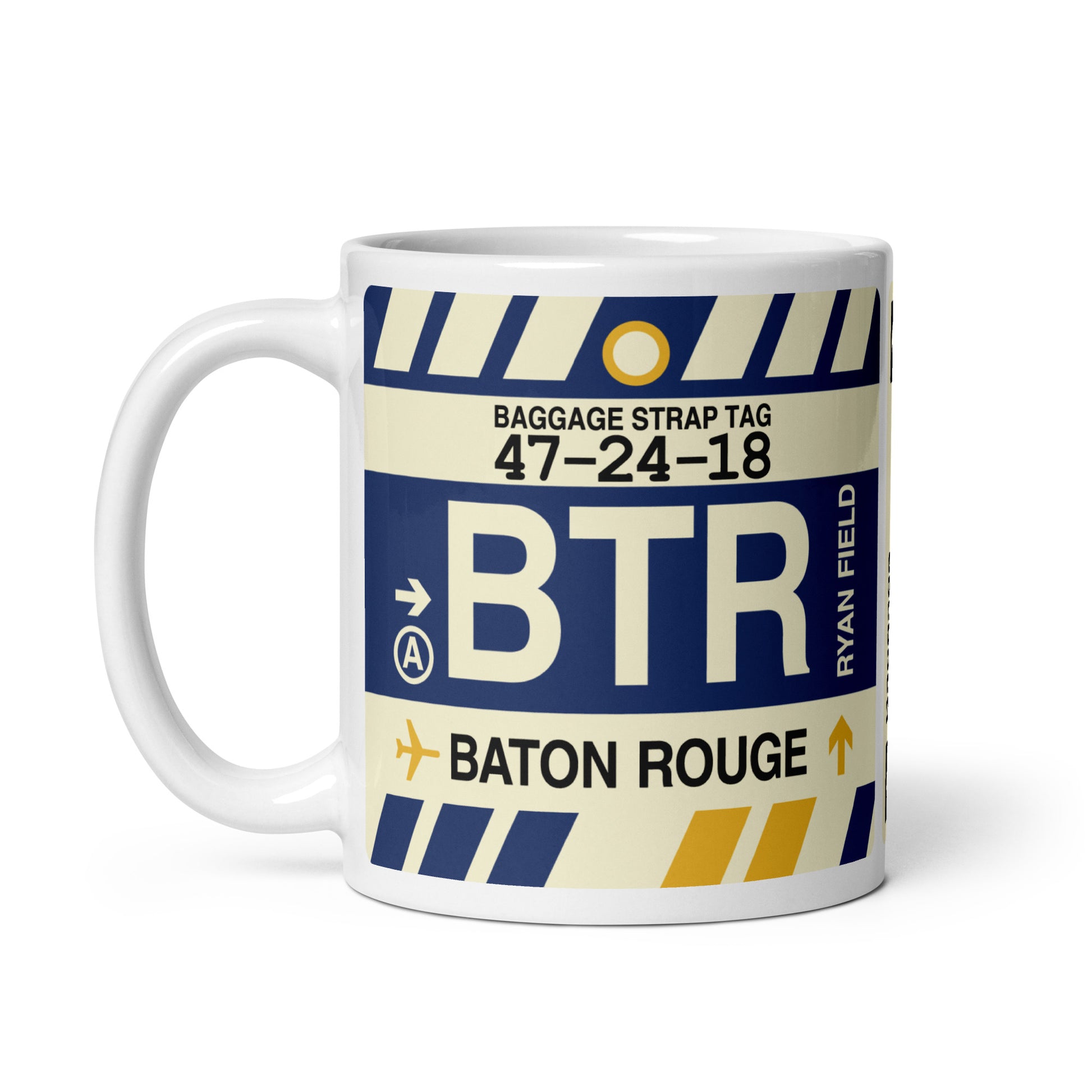 Travel-Themed Coffee Mug • BTR Baton Rouge • YHM Designs - Image 03
