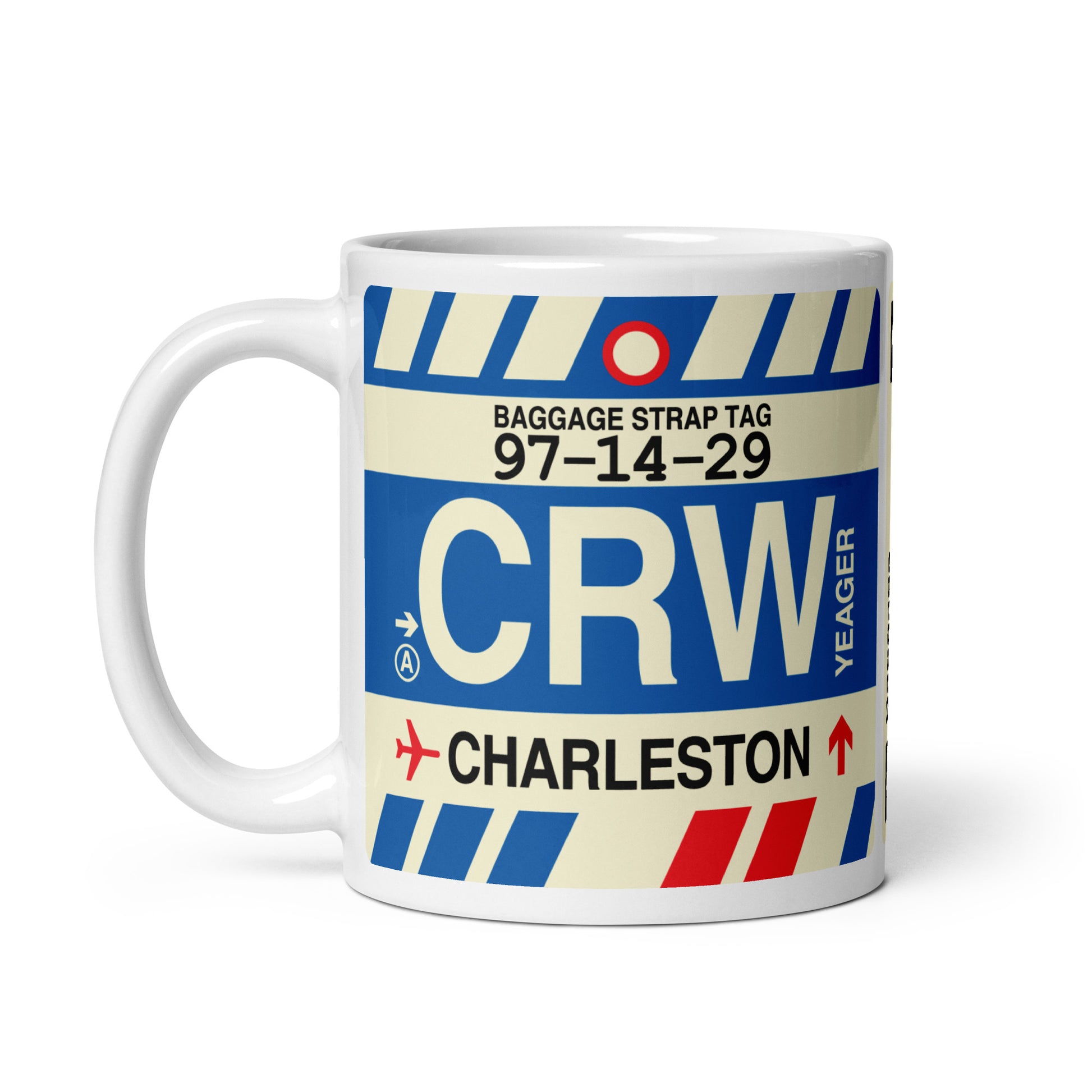 Travel-Themed Coffee Mug • CRW Charleston • YHM Designs - Image 03