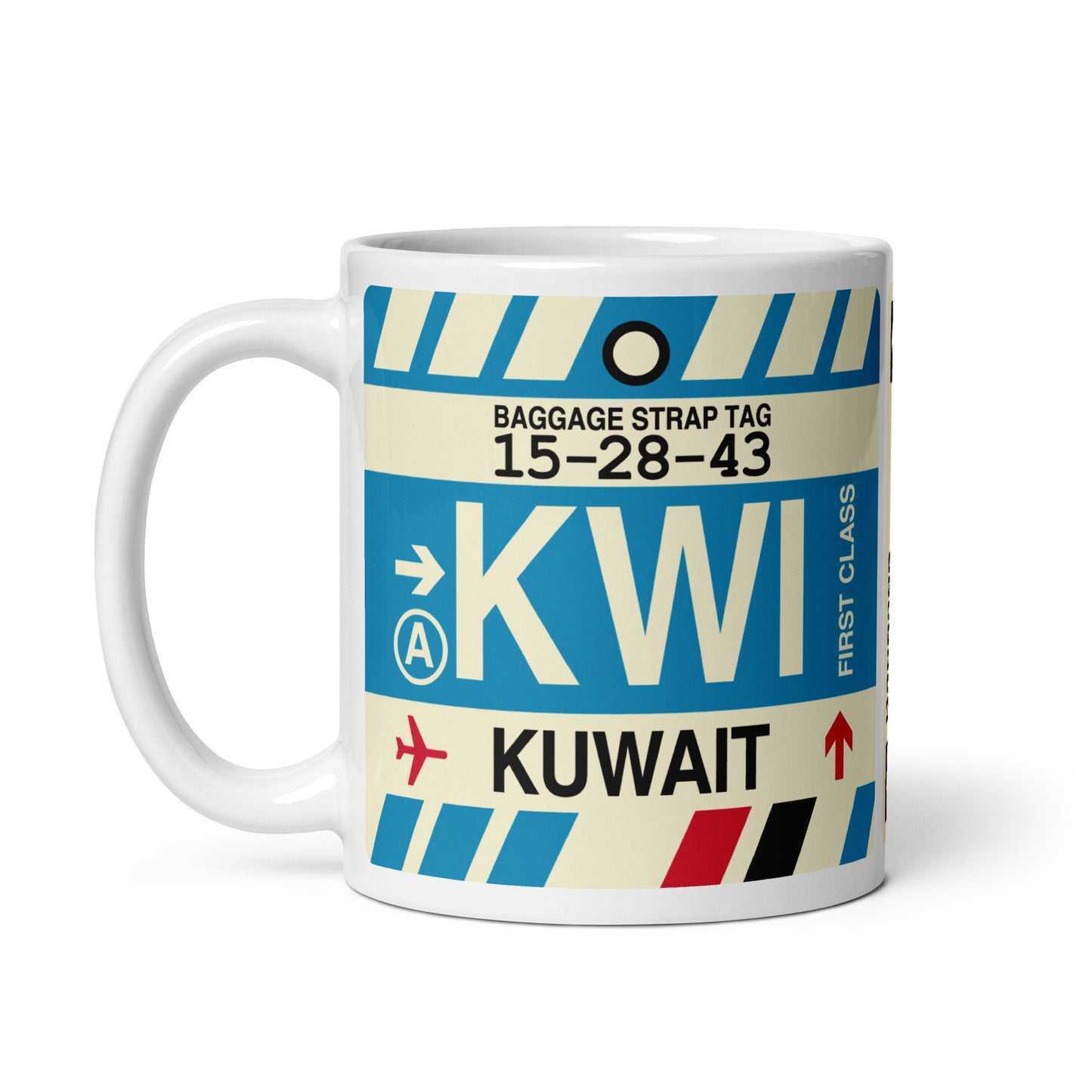 Travel Gift Coffee Mug • KWI Kuwait City • YHM Designs - Image 03
