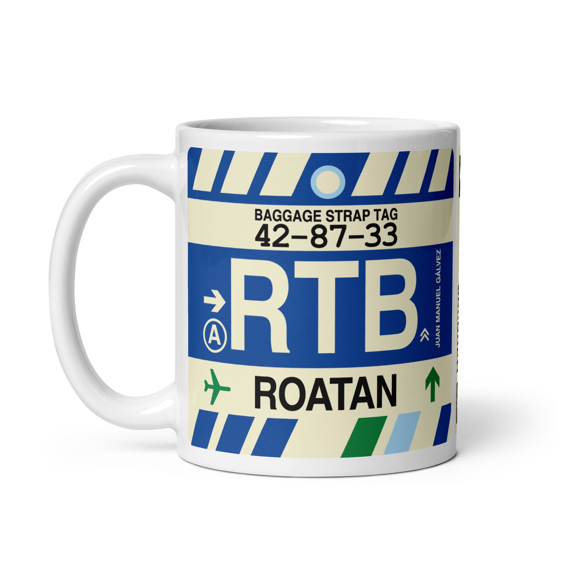 Travel-Themed Coffee Mug • RTB Roatan • YHM Designs - Image 03