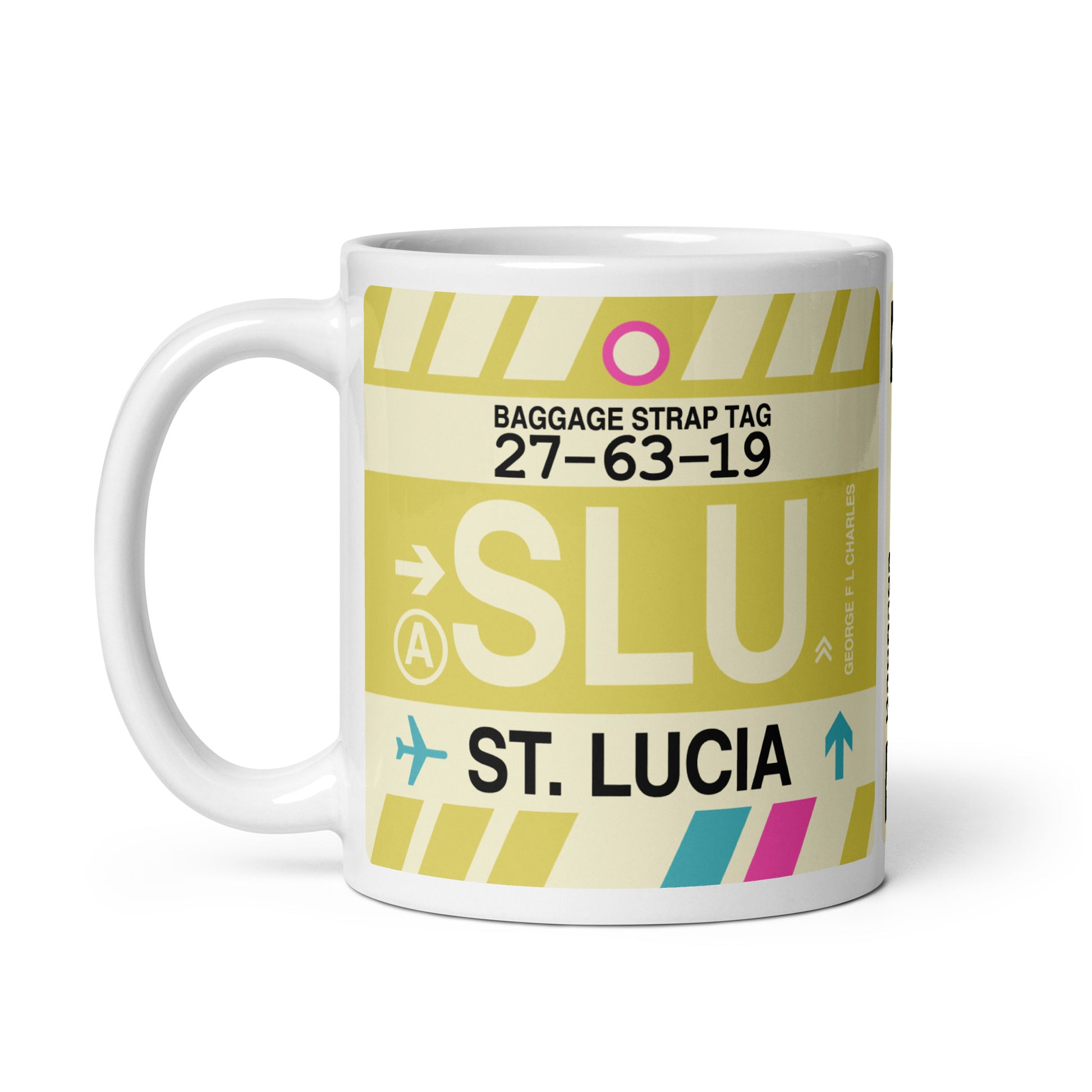 Travel Gift Coffee Mug • SLU St. Lucia Souvenir • YHM Designs - Image 03