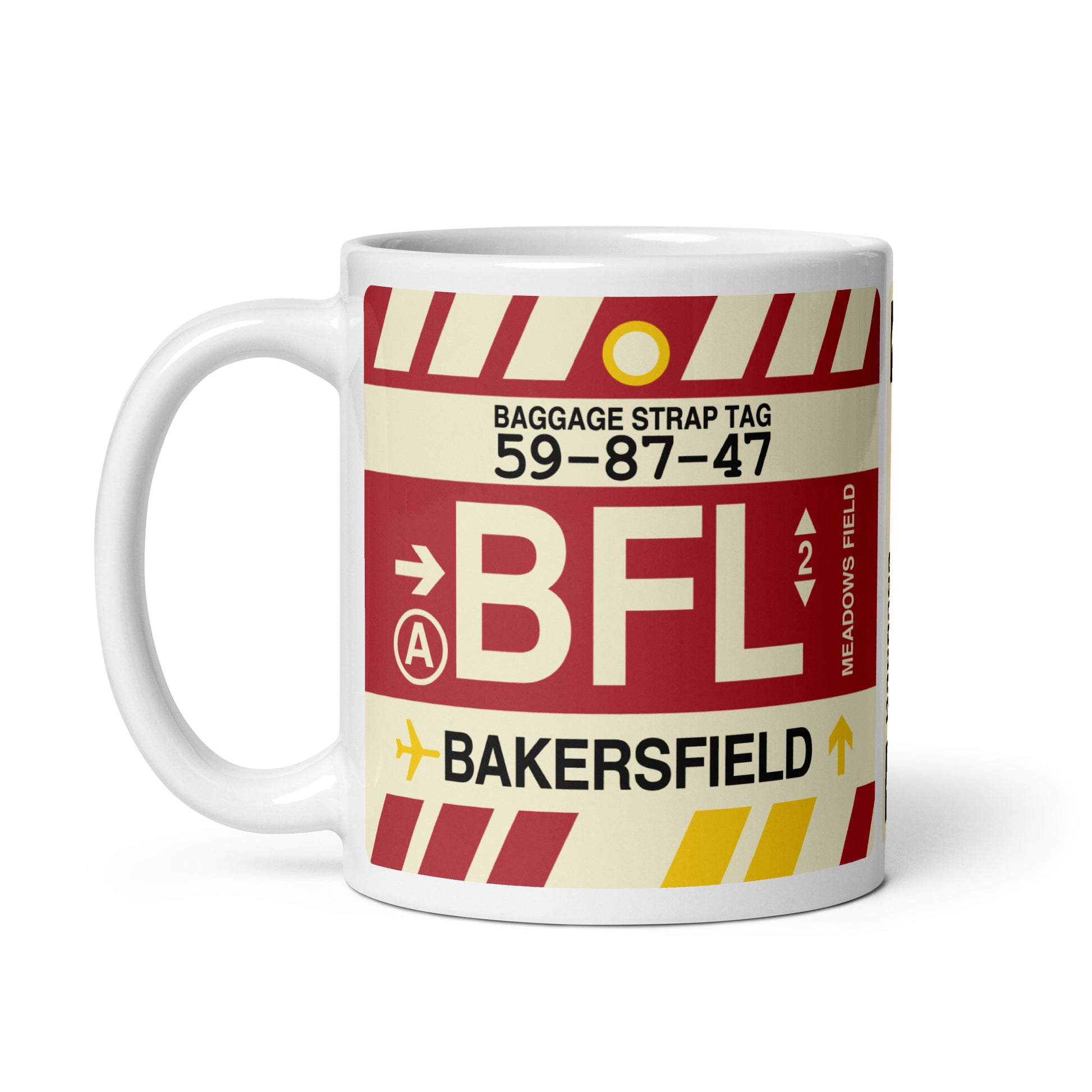 Travel Gift Coffee Mug • BFL Bakersfield Souvenir • YHM Designs - Image 02
