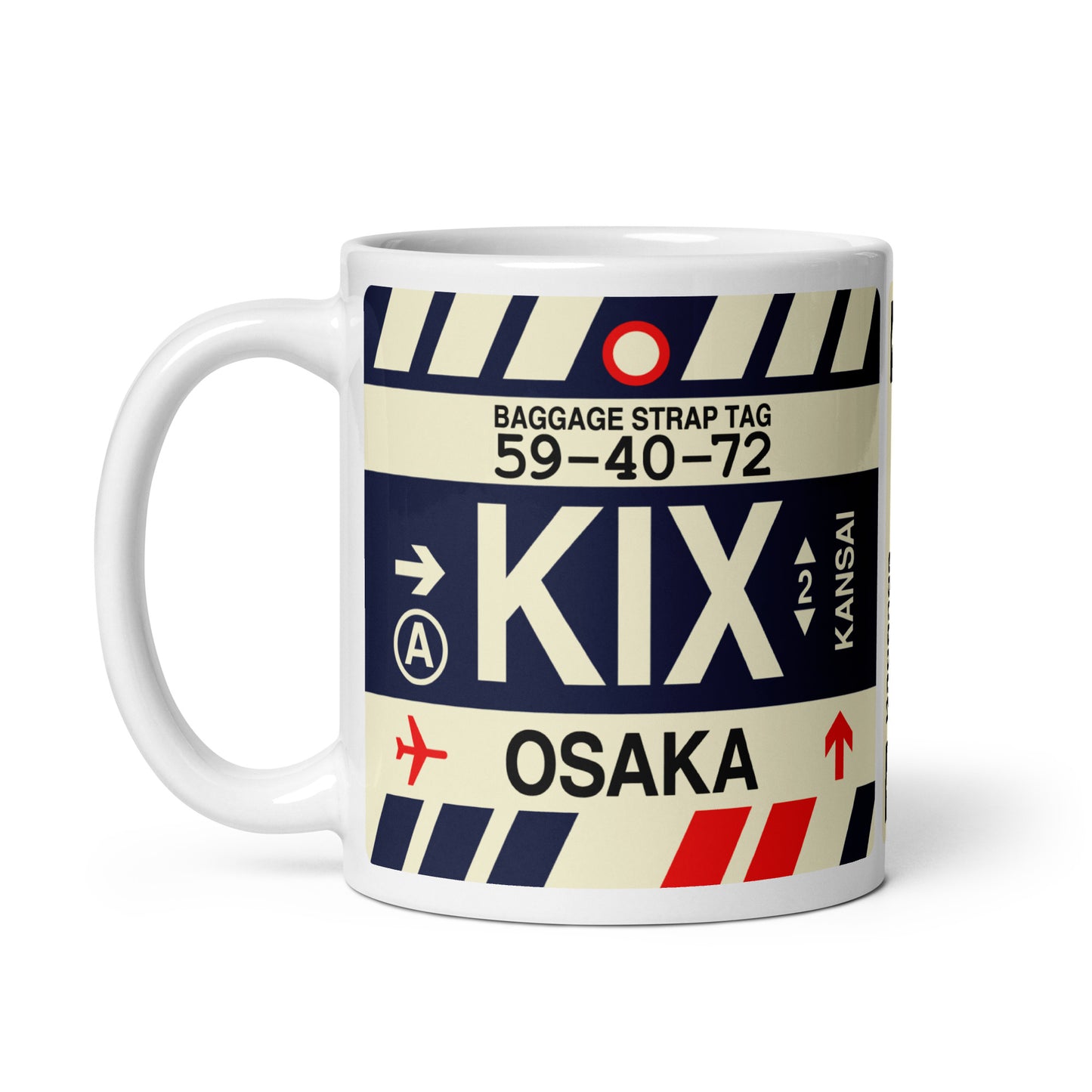 Travel Gift Coffee Mug • KIX Osaka Souvenir • YHM Designs - Image 02