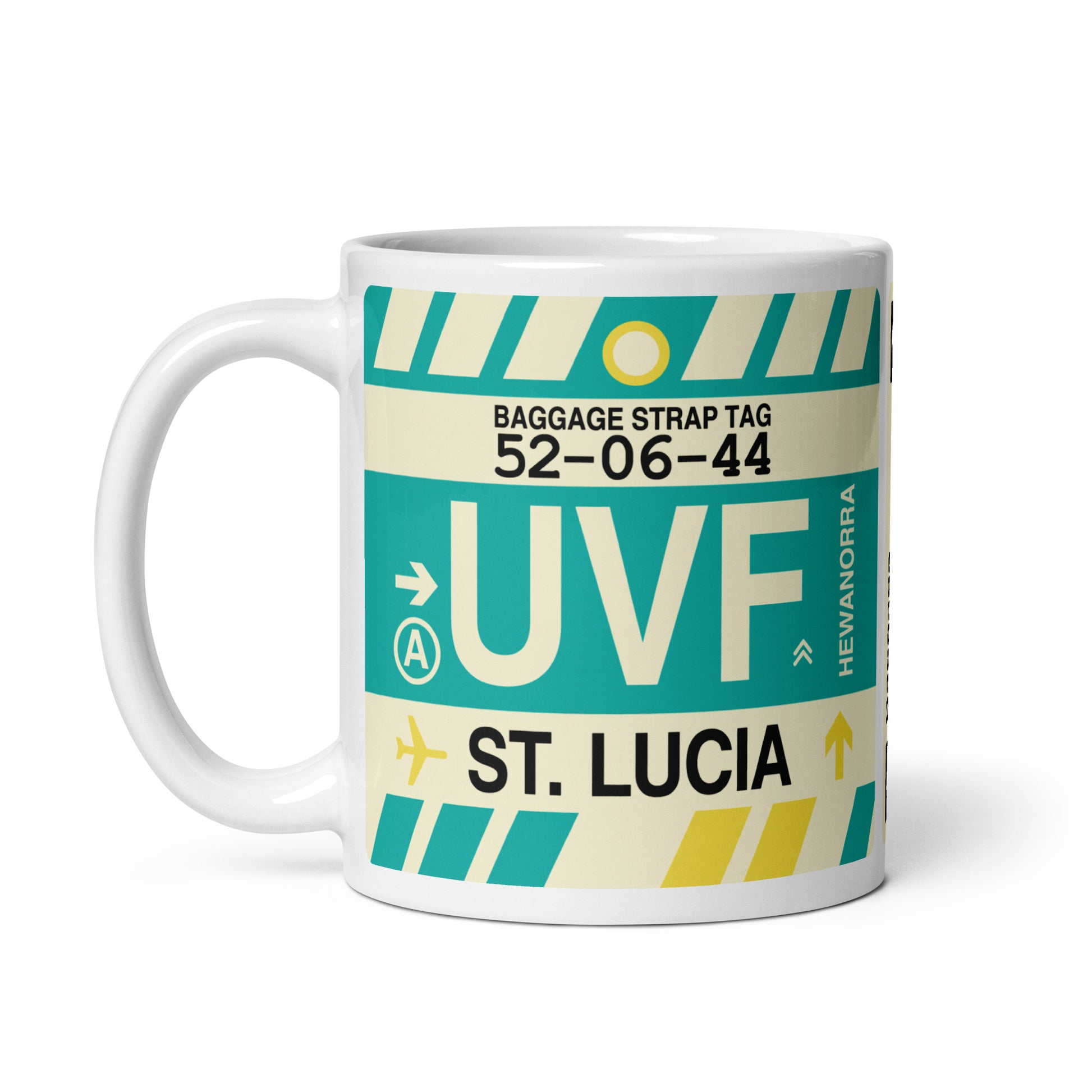 Travel Gift Coffee Mug • UVF St. Lucia Souvenir • YHM Designs - Image 02