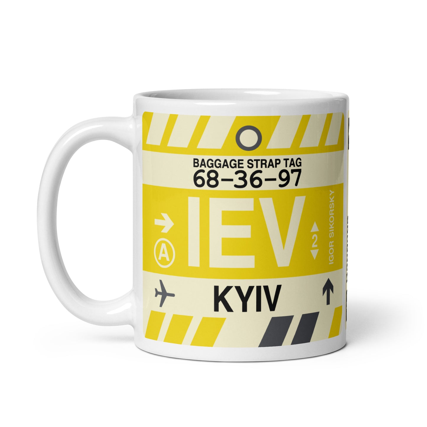 Travel Gift Coffee Mug • IEV Kyiv Souvenir • YHM Designs - Image 02